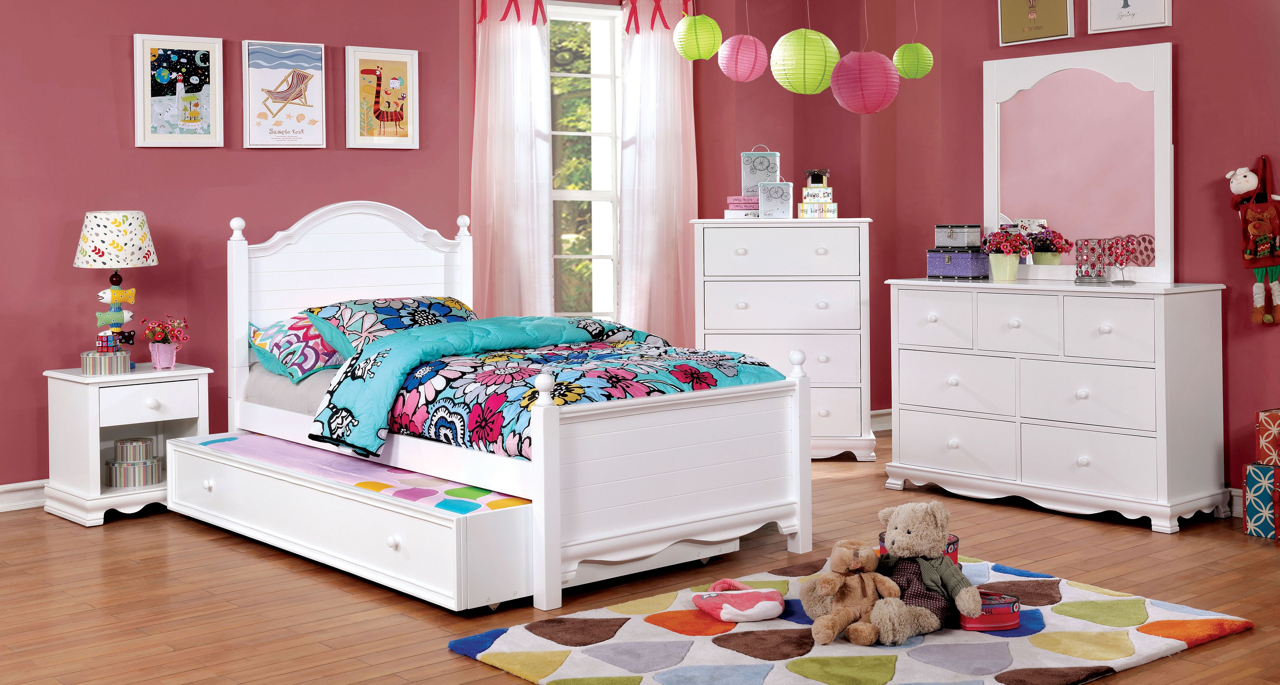 Tori Contemporary Solid Wood Trundle in White