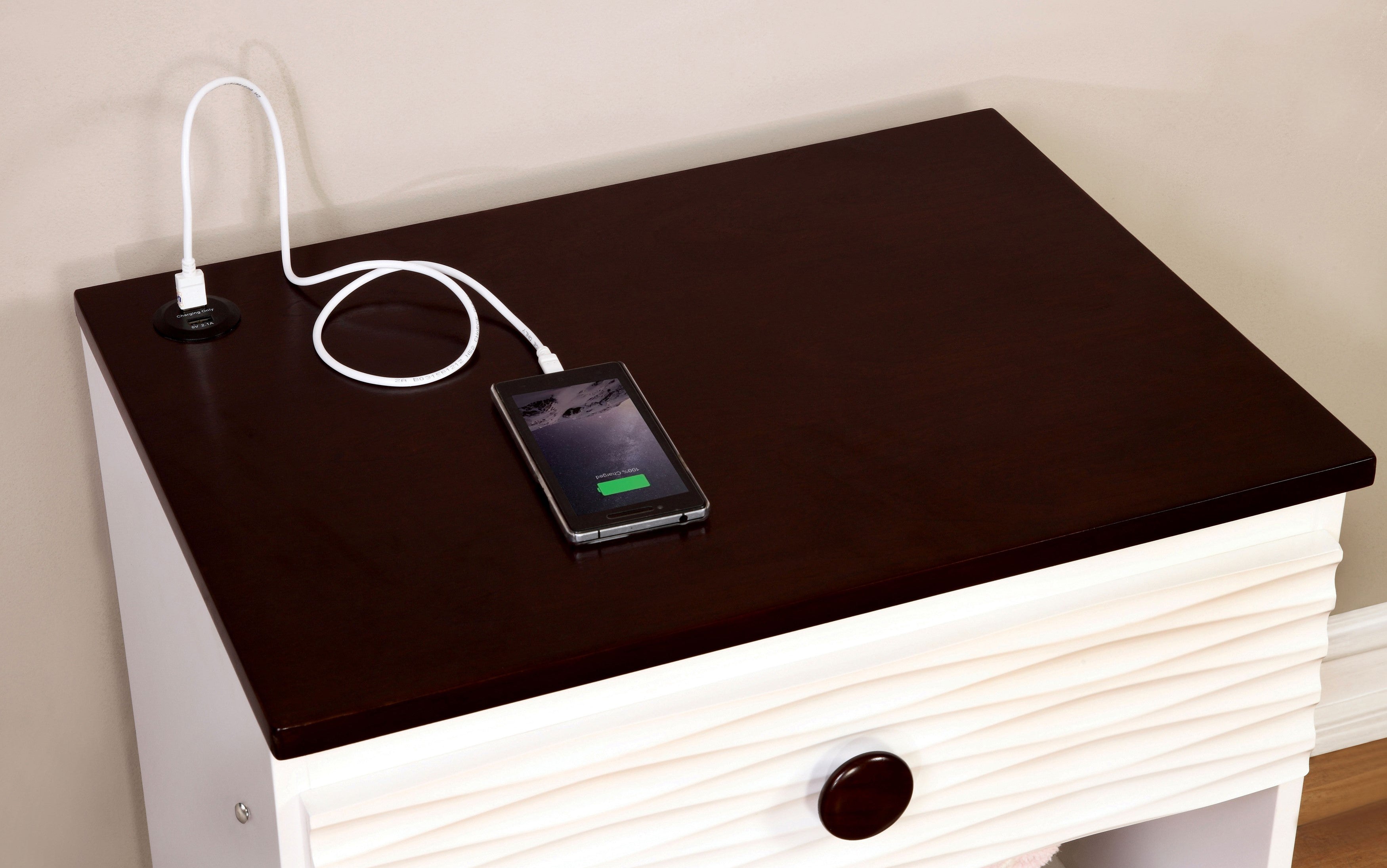 Dan Transitional Open Storage Nightstand
