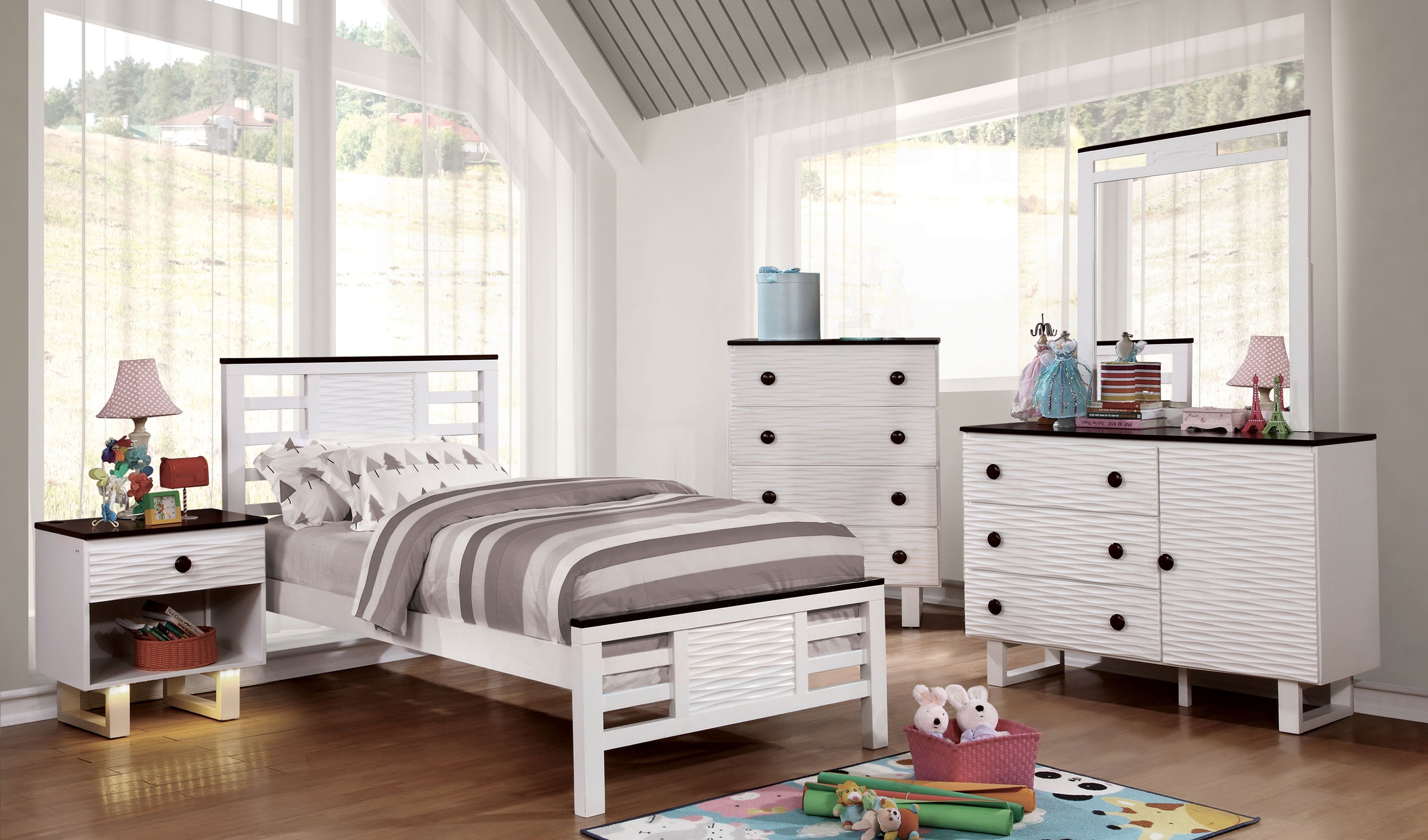 Dan Transitional Open Storage Nightstand