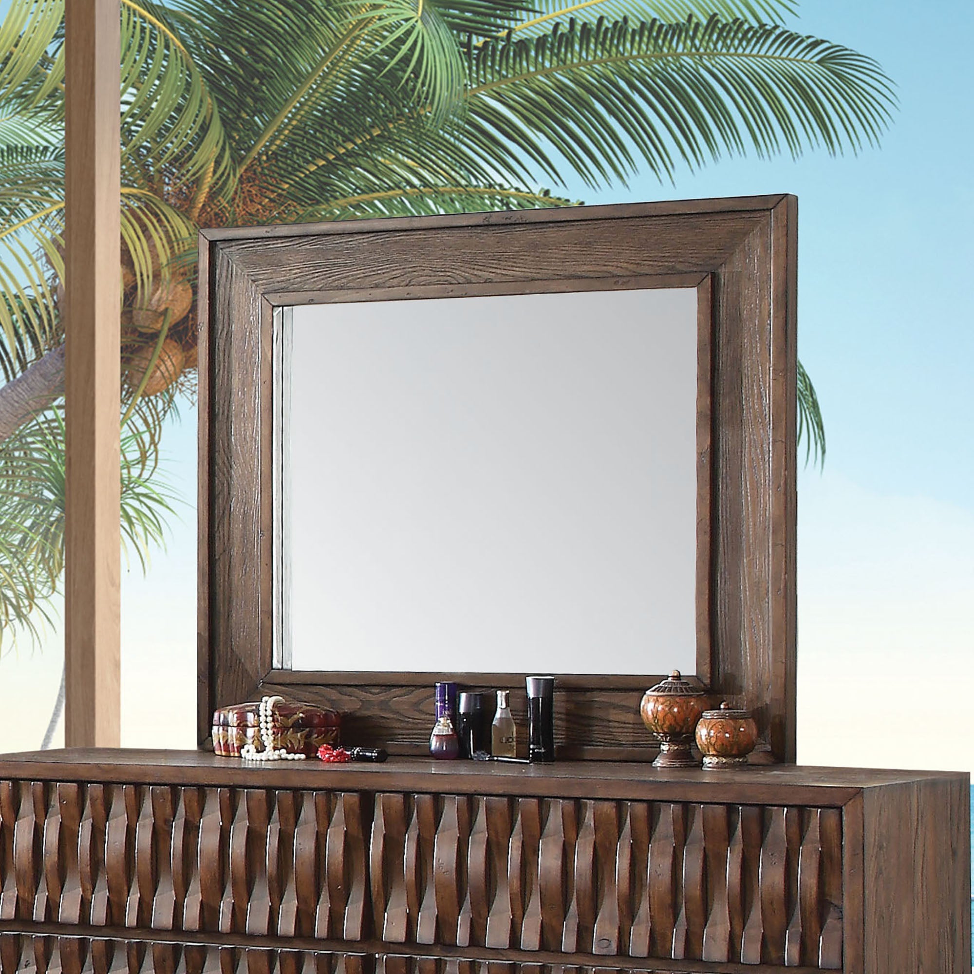 Welkin Transitional Wood Framed Mirror