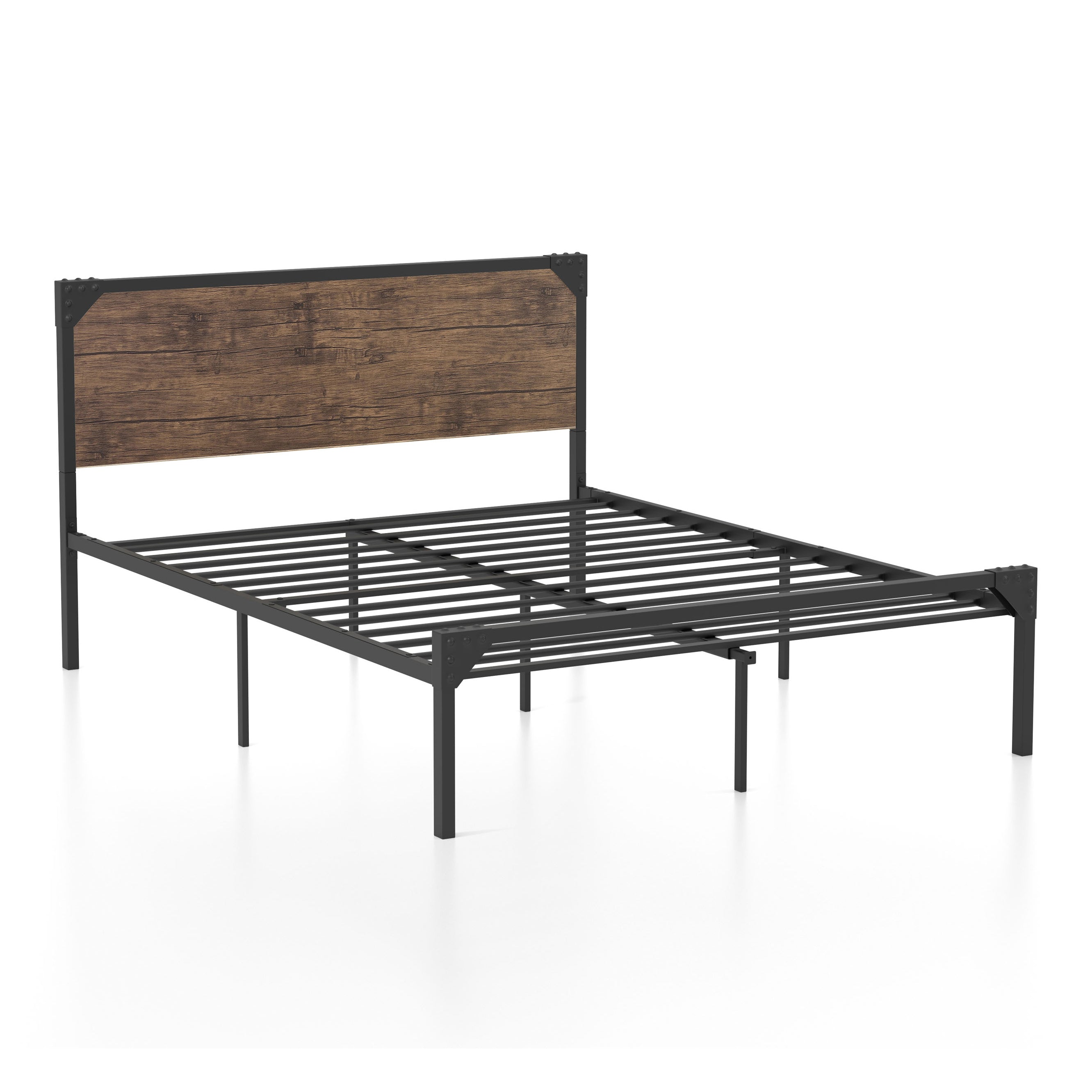 Budenholz Platform California King Bed in Dark Brown