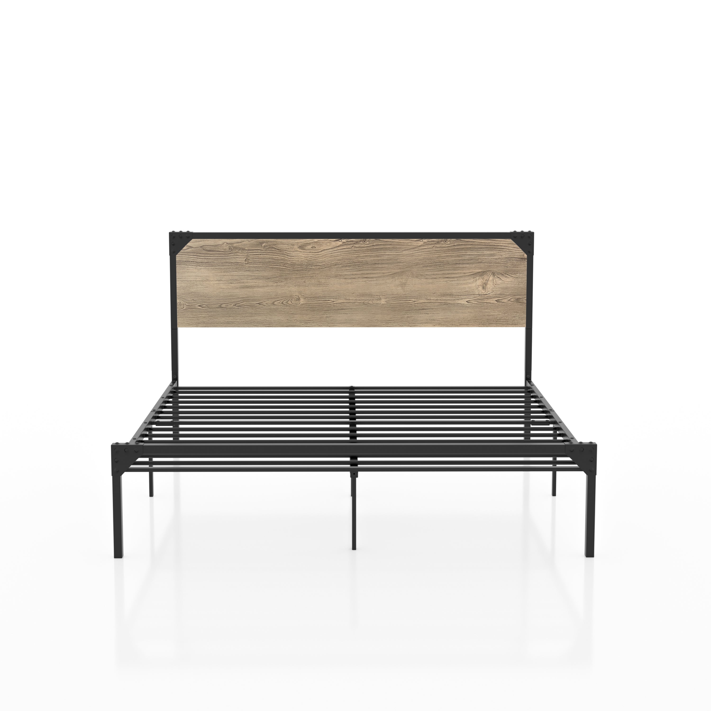 Budenholz Platform California King Bed in Light Gray