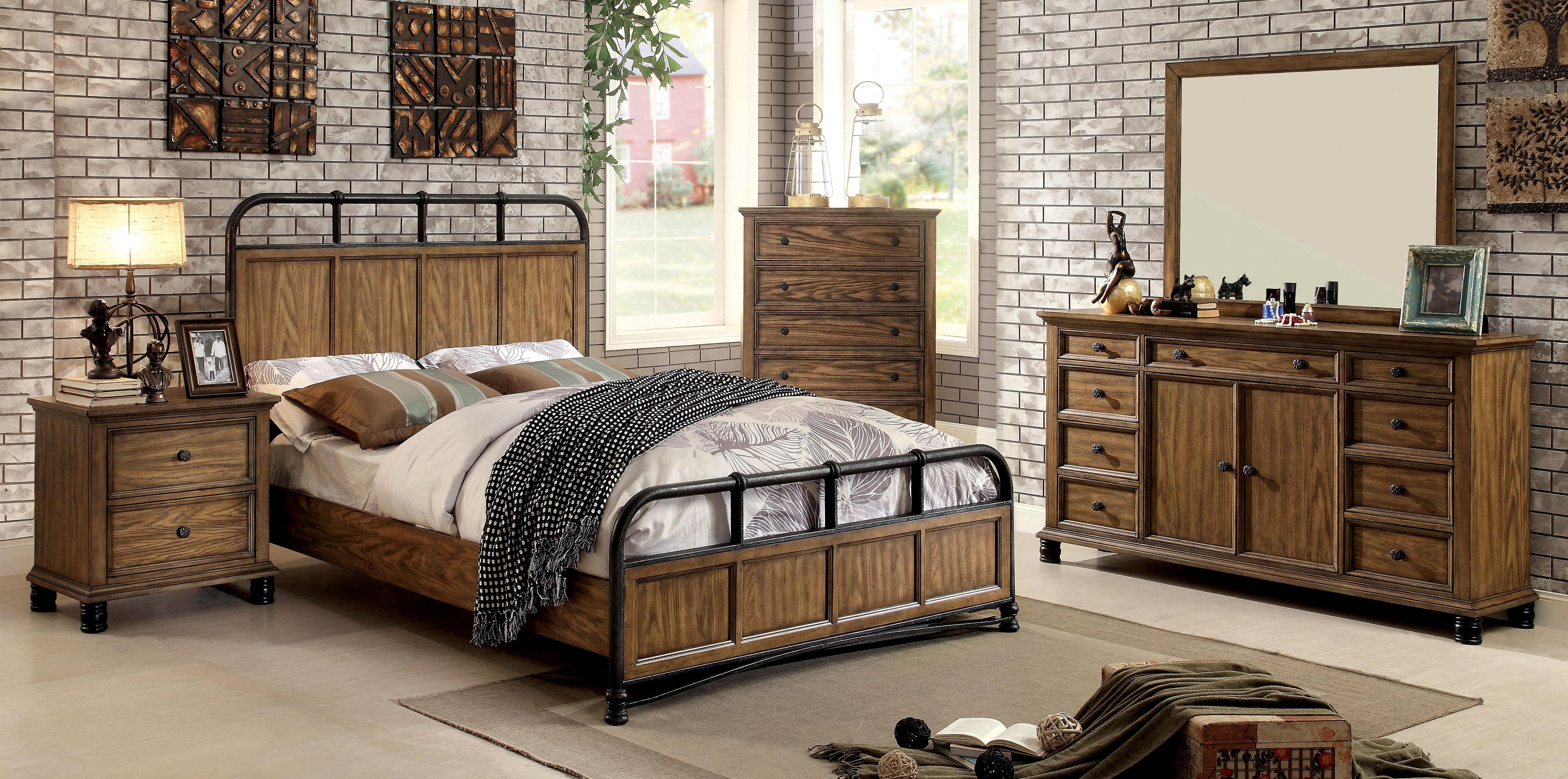 Hinsman Industrial 2-Drawer Nightstand
