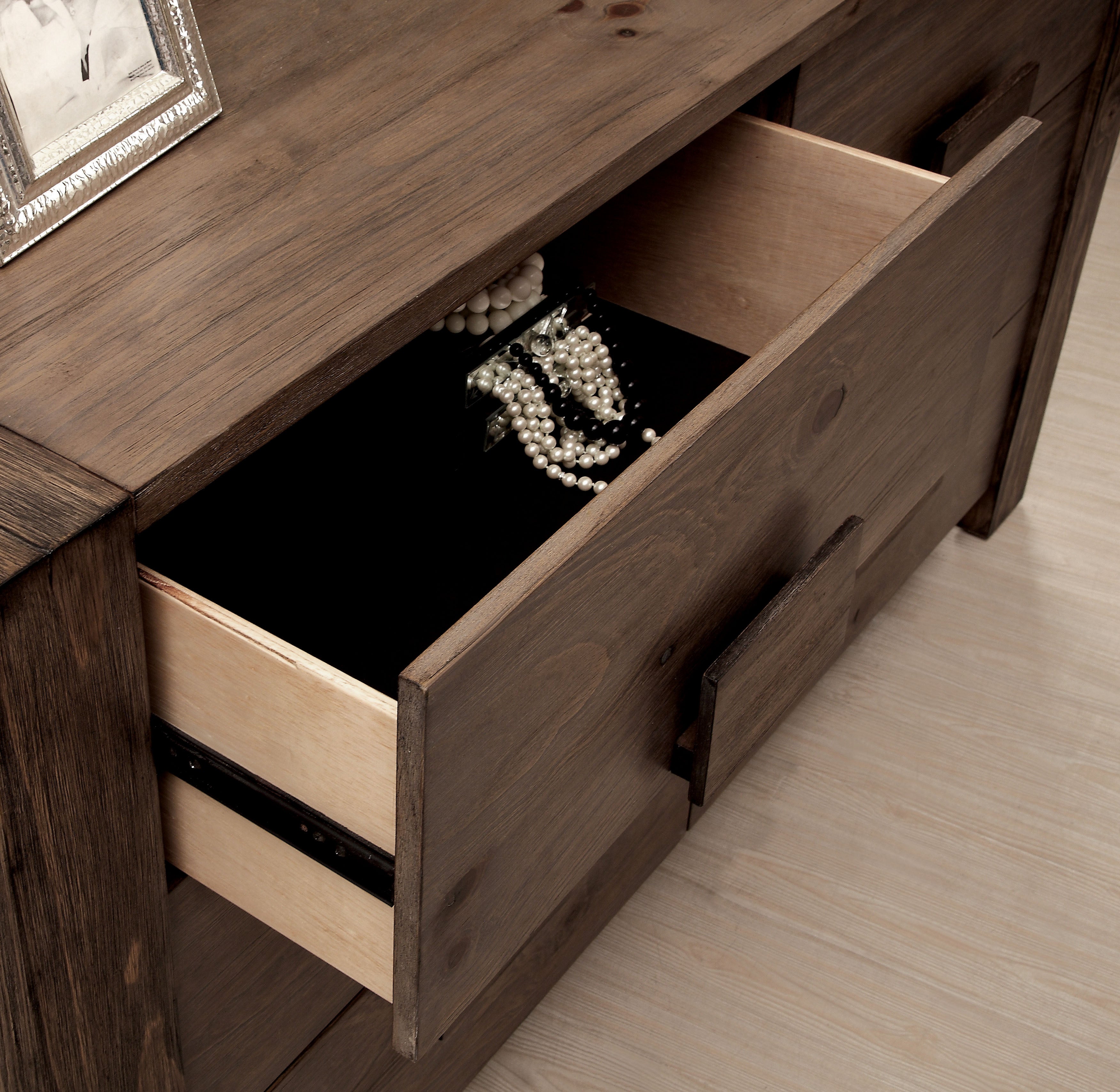 Assaro Rustic 6-Drawer Dresser in Rustic Natural Tone