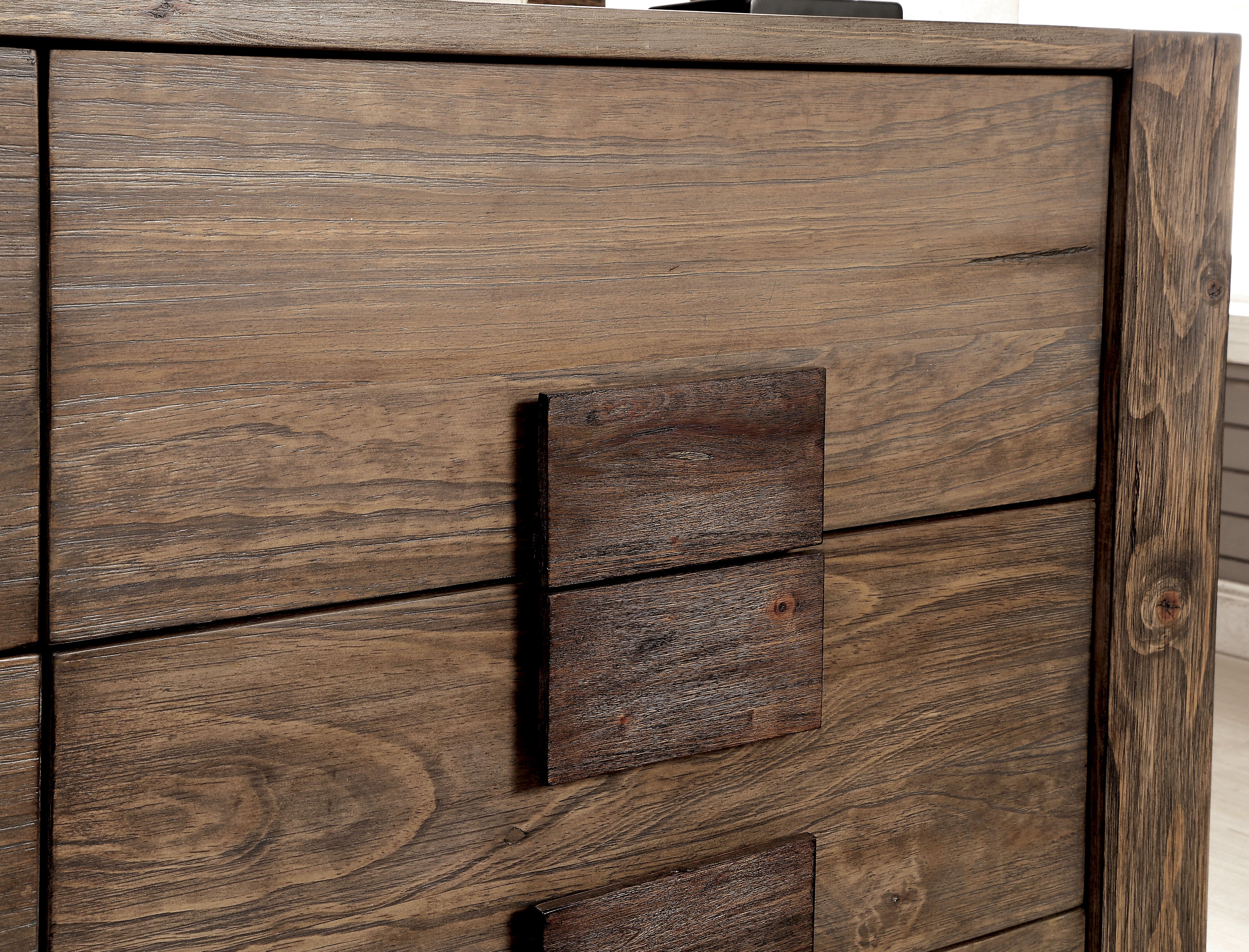 Assaro Rustic 6-Drawer Dresser in Rustic Natural Tone