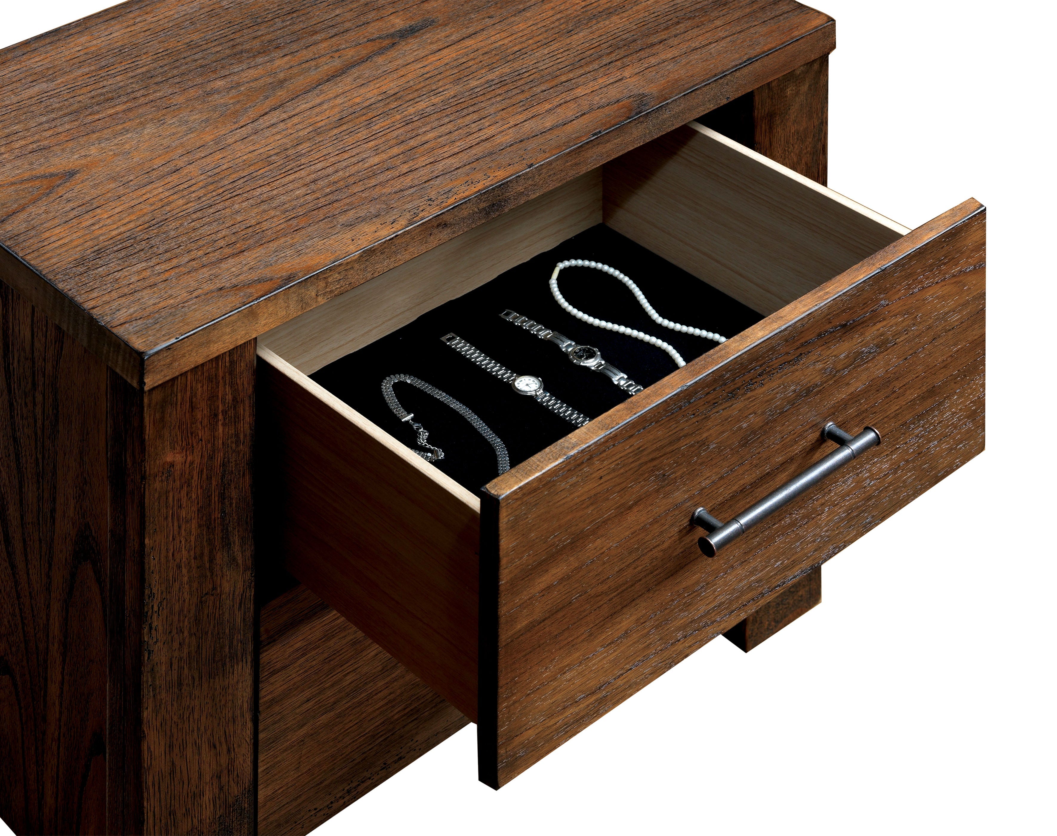 Assaro Rustic 3-Drawer Nightstand