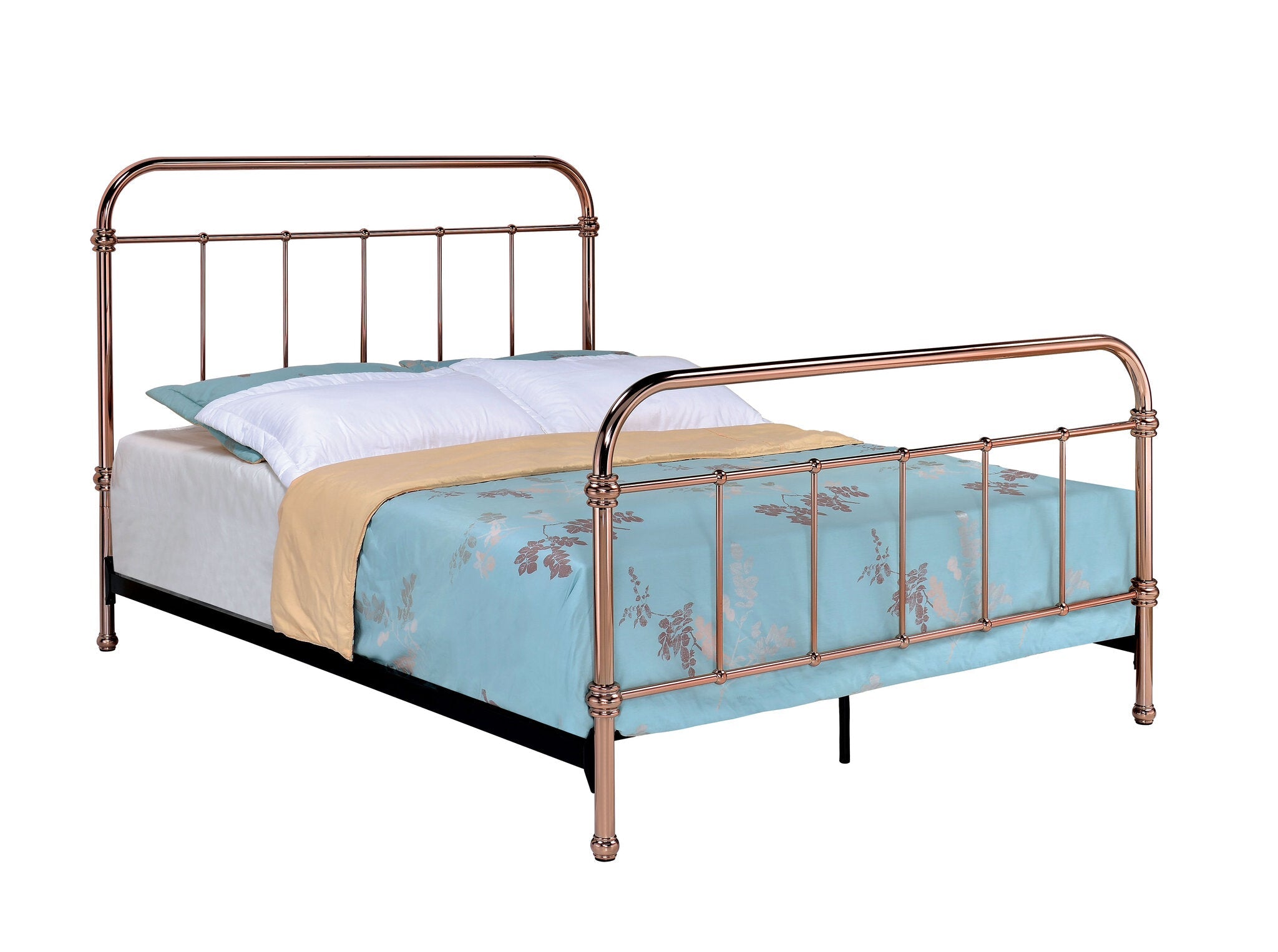 Verona Contemporary Metal Panel Bed in Eastern King