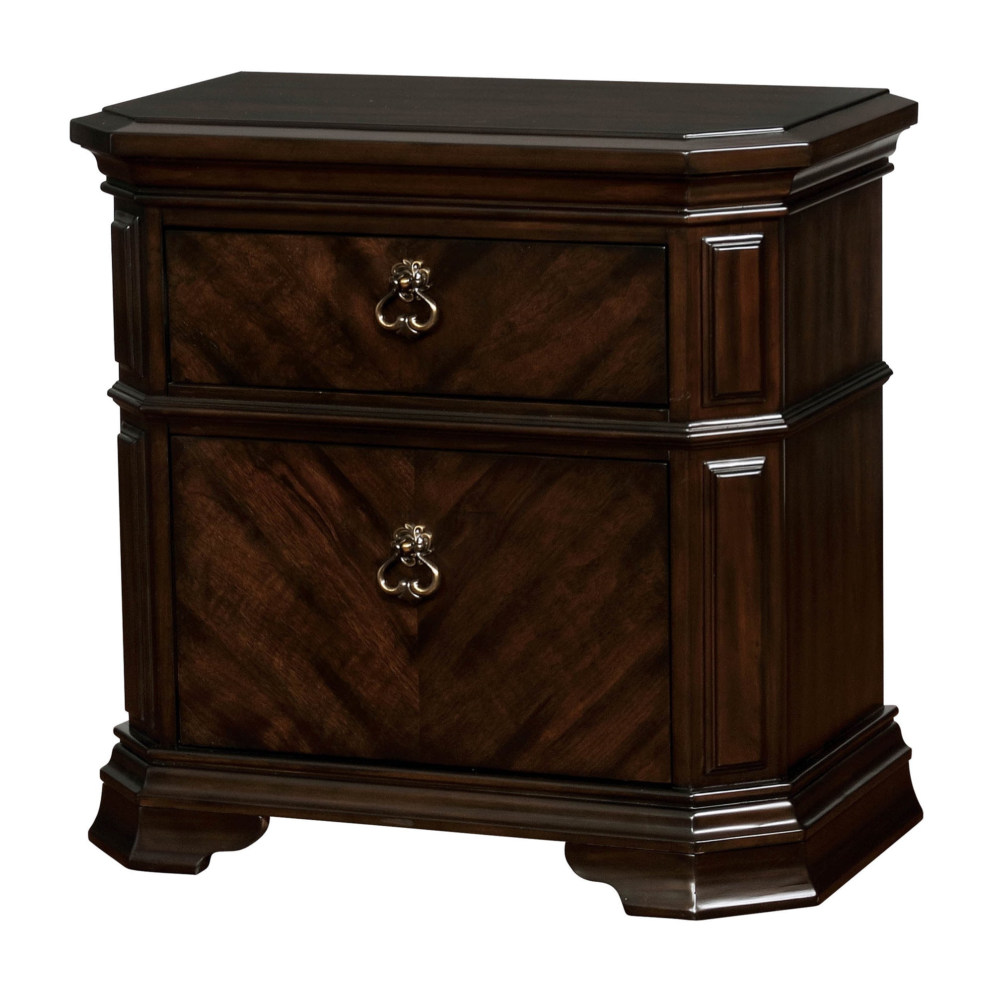 Vayela Traditional 2-Drawer Nightstand