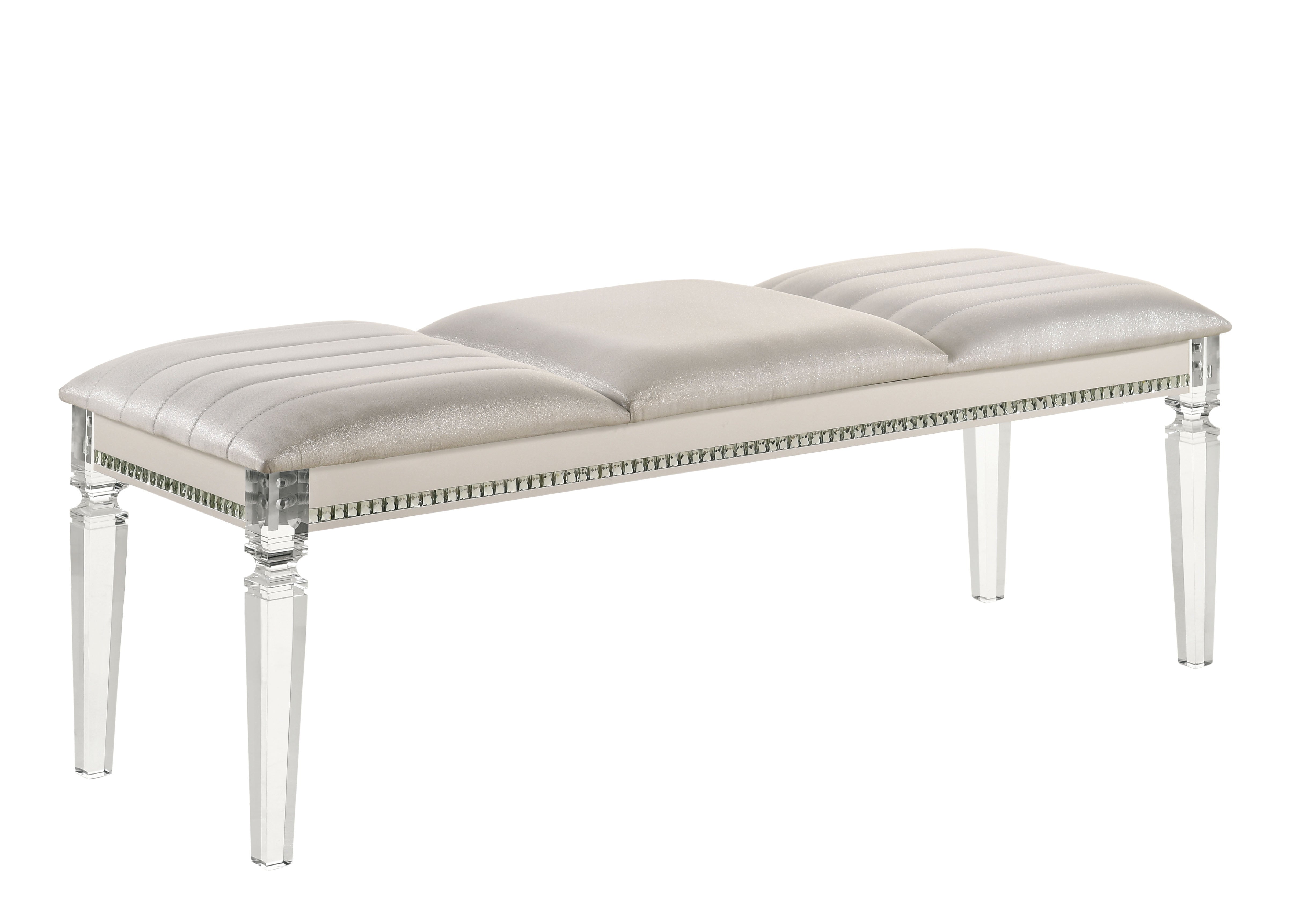 Moqua Transitional Acrylic Leg Bench