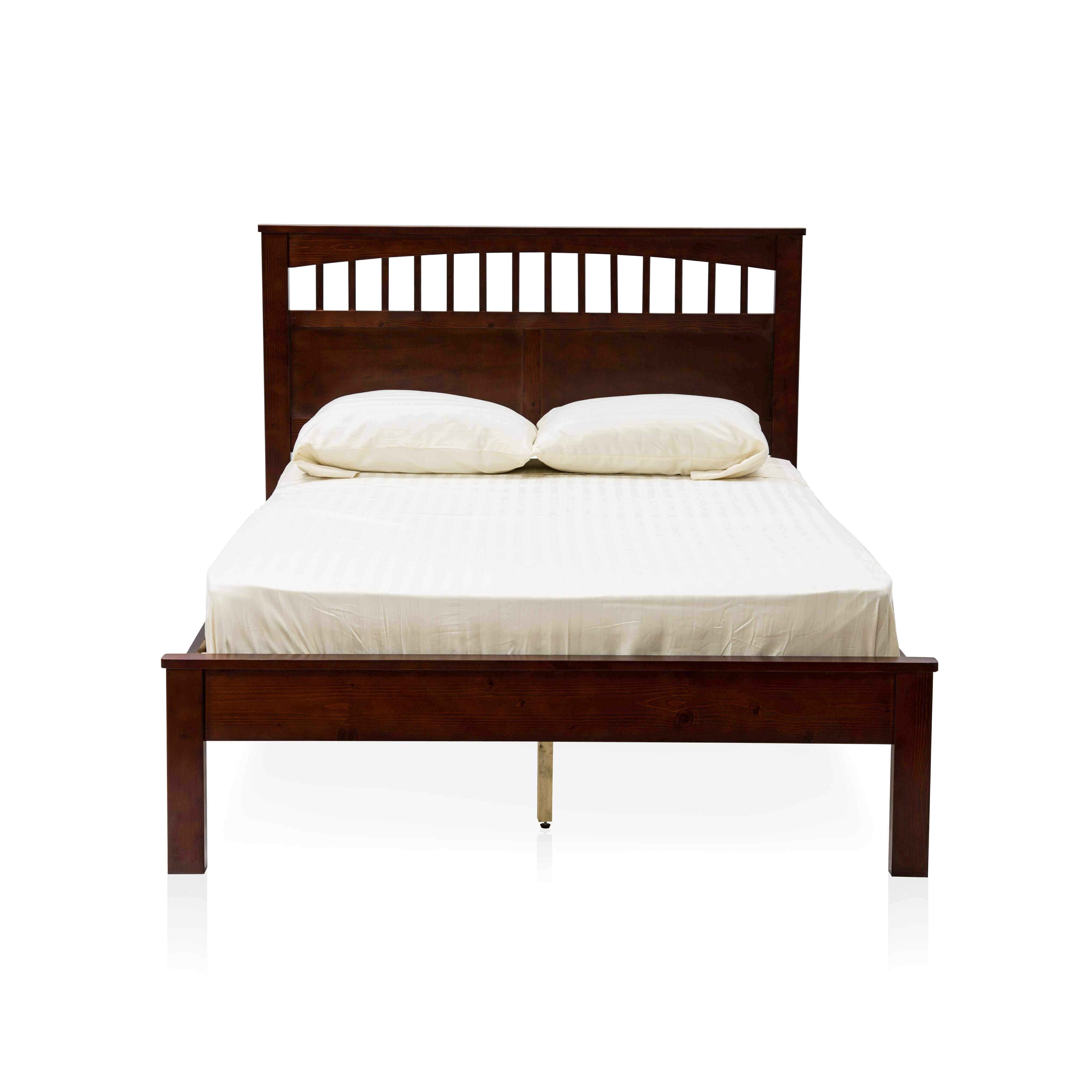Mellie Transitional Solid Wood Twin Platform Bed in Cherry