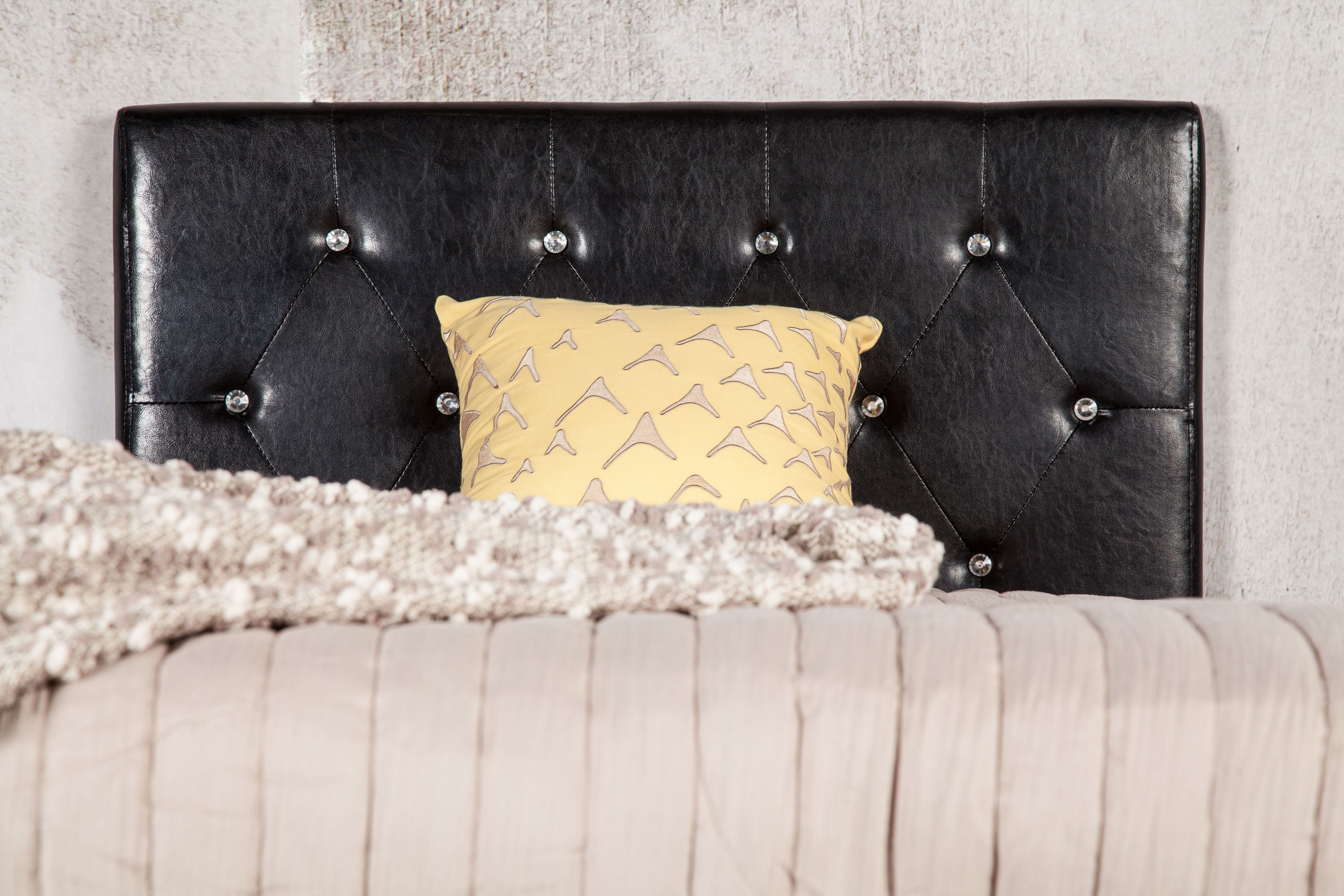 Ervin Contemporary Faux Leather Tufted Headboard in Twin