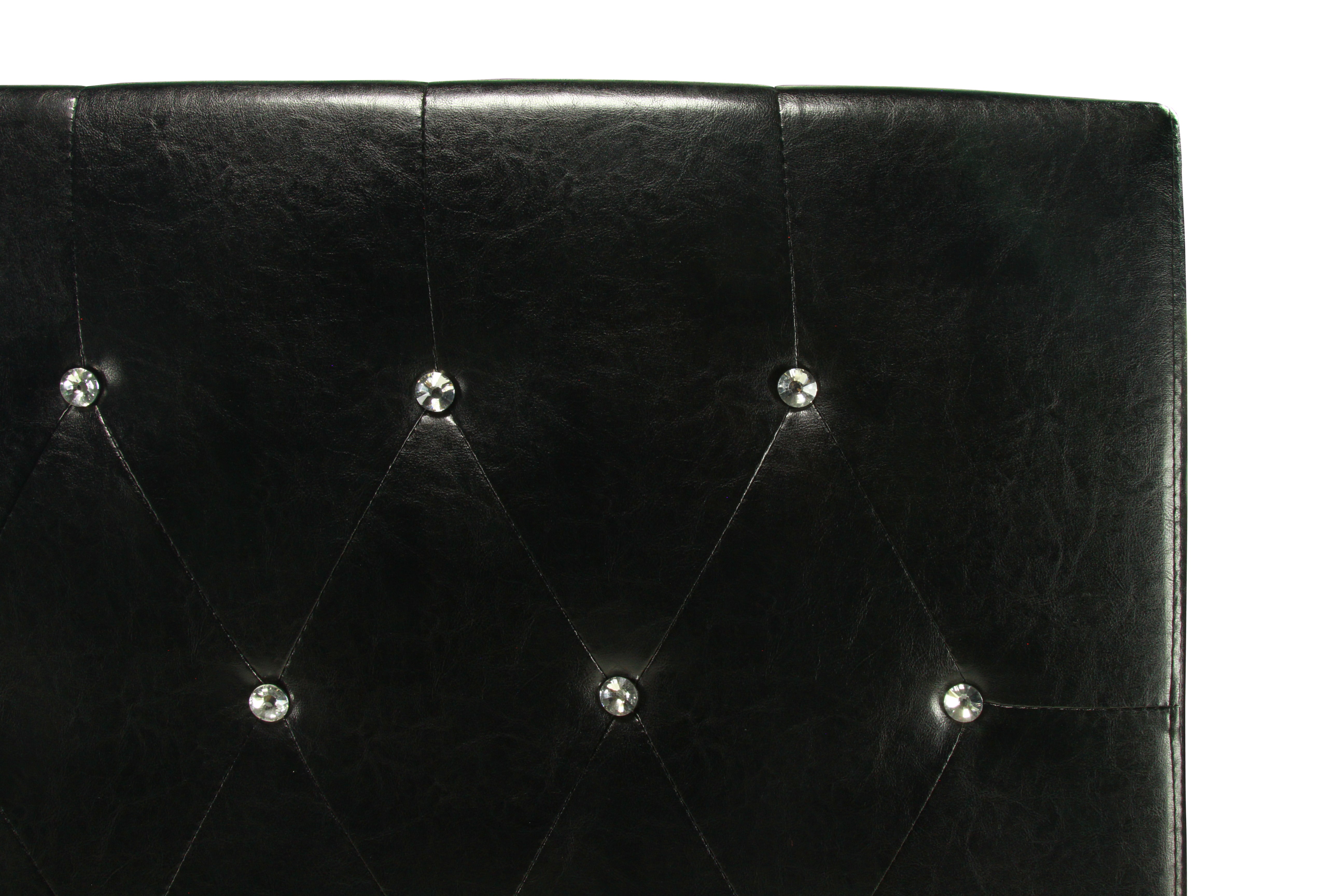 Ervin Contemporary Faux Leather Tufted Headboard in Twin