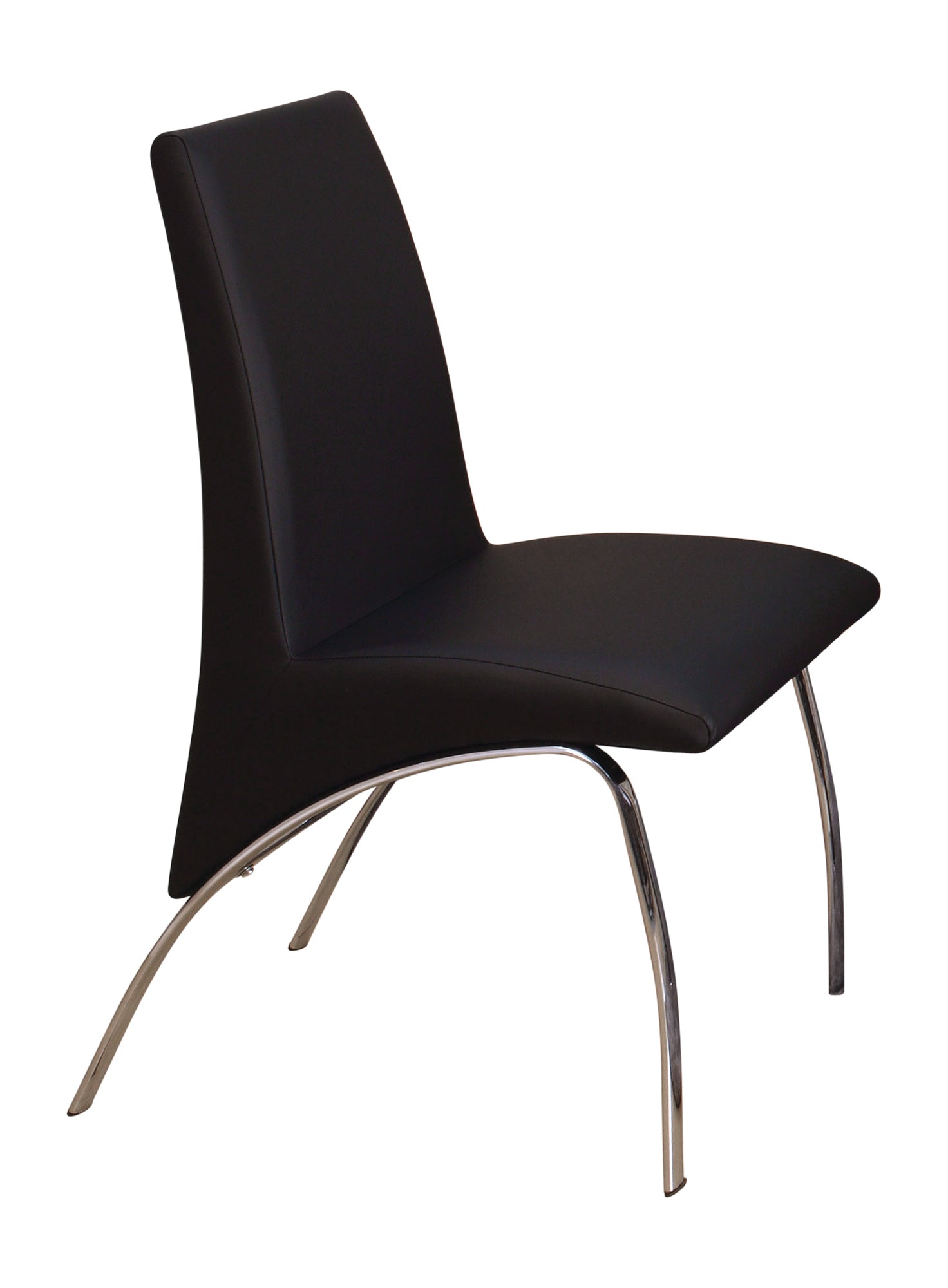 Bectel Contemporary Padded Side Chairs in Black (Set of 2)