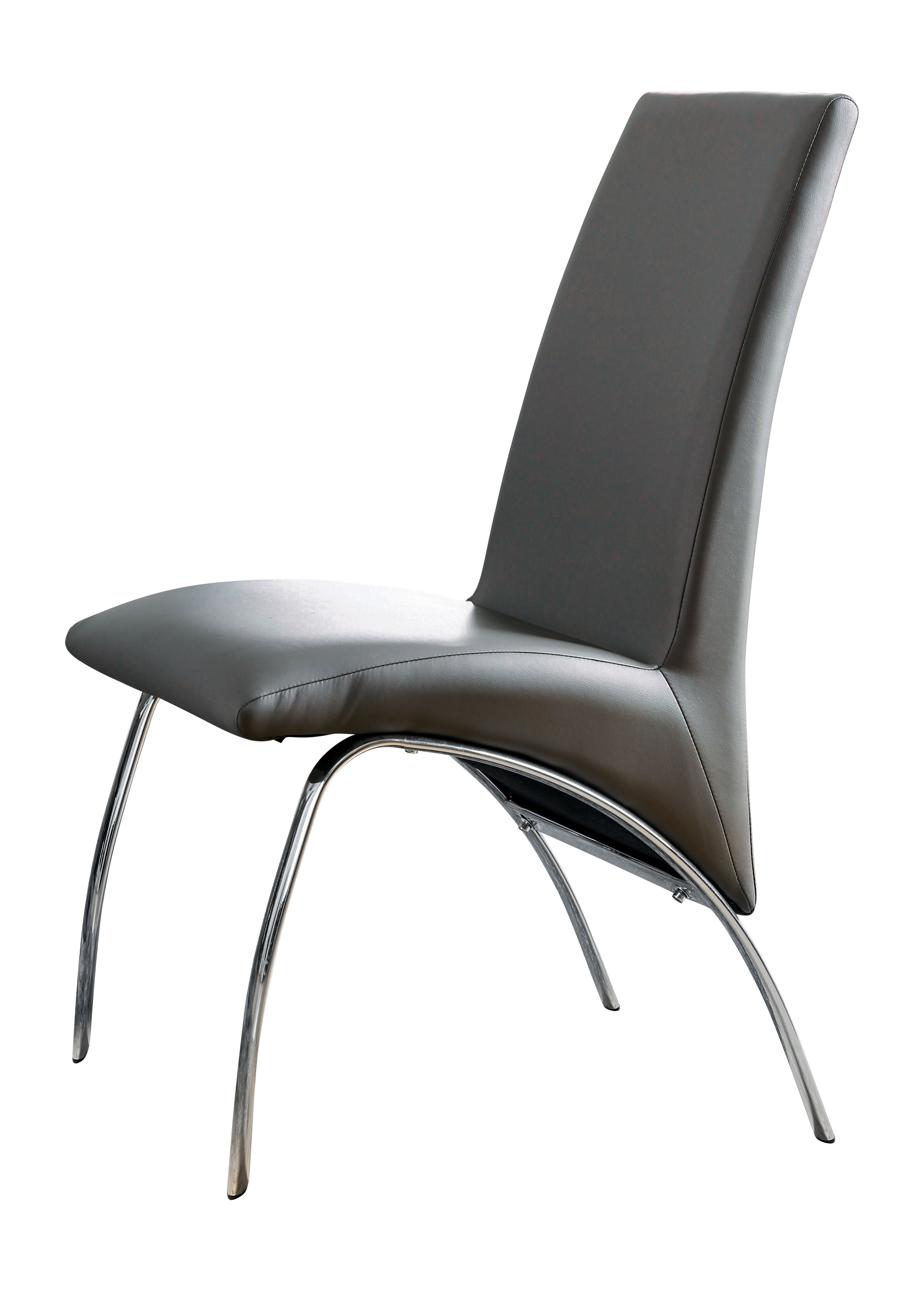 Bectel Contemporary Padded Side Chairs in Gray (Set of 2)