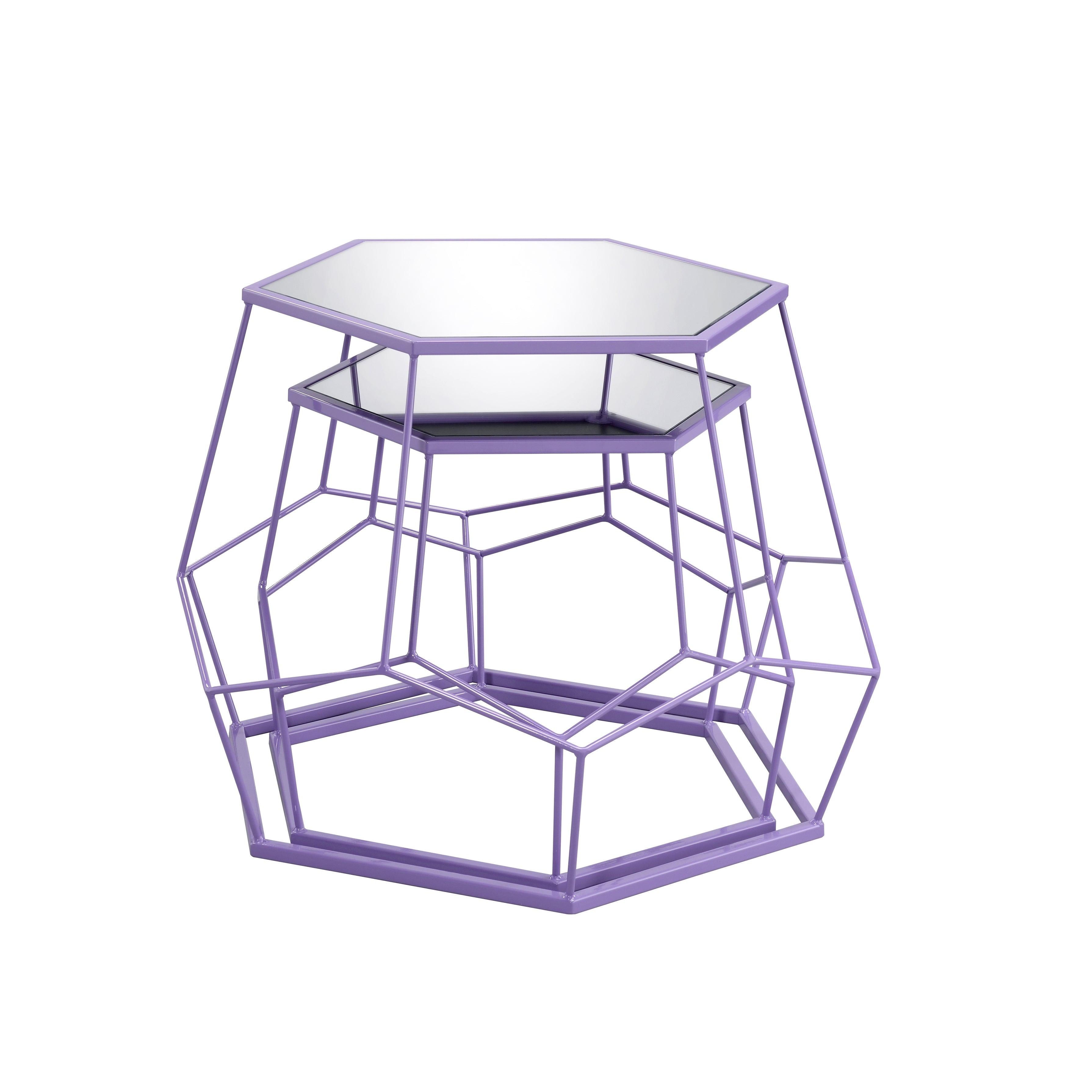 Boris 2-Piece Nesting Tables in Purple