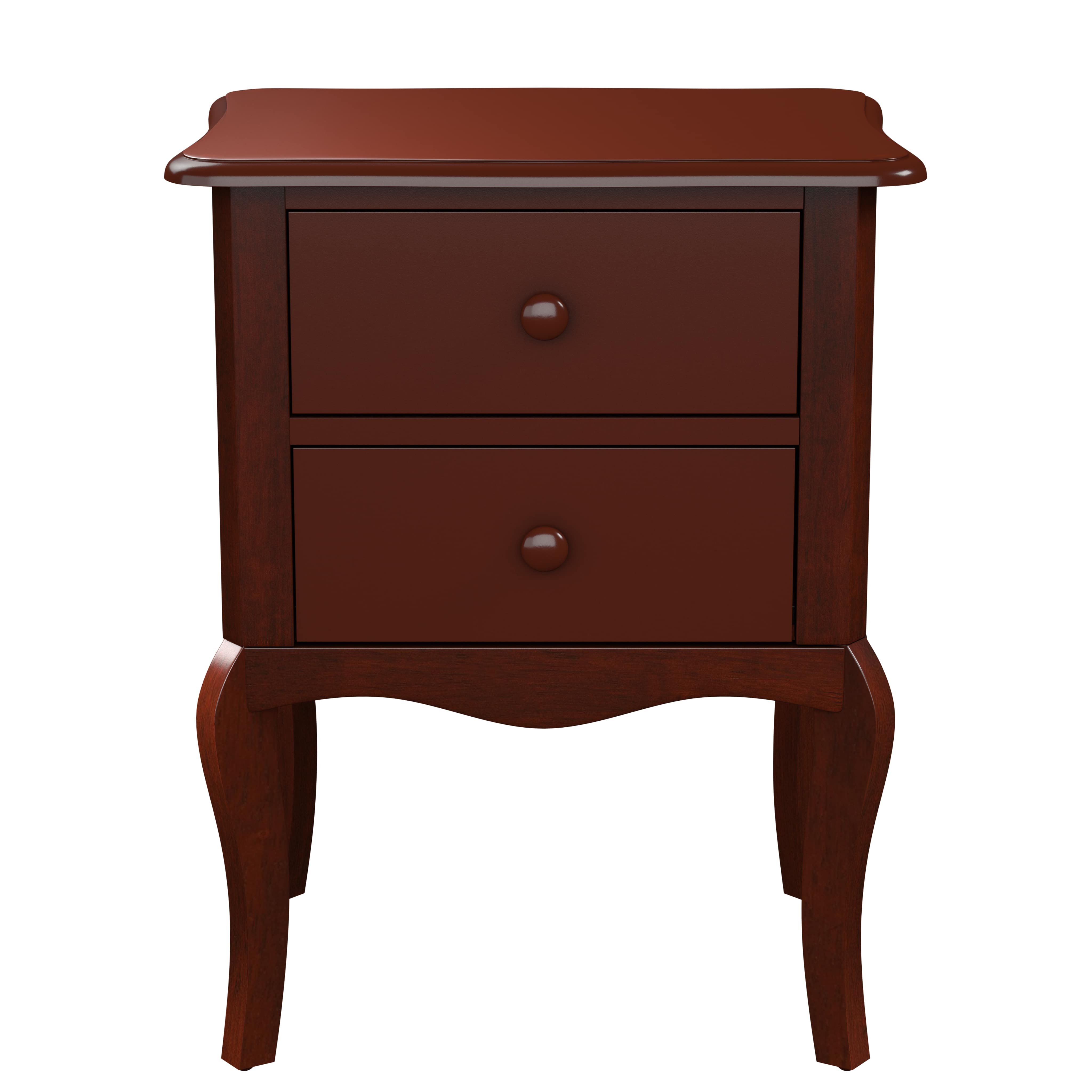 Annie Traditional 2-Drawer Nightstand in Espresso