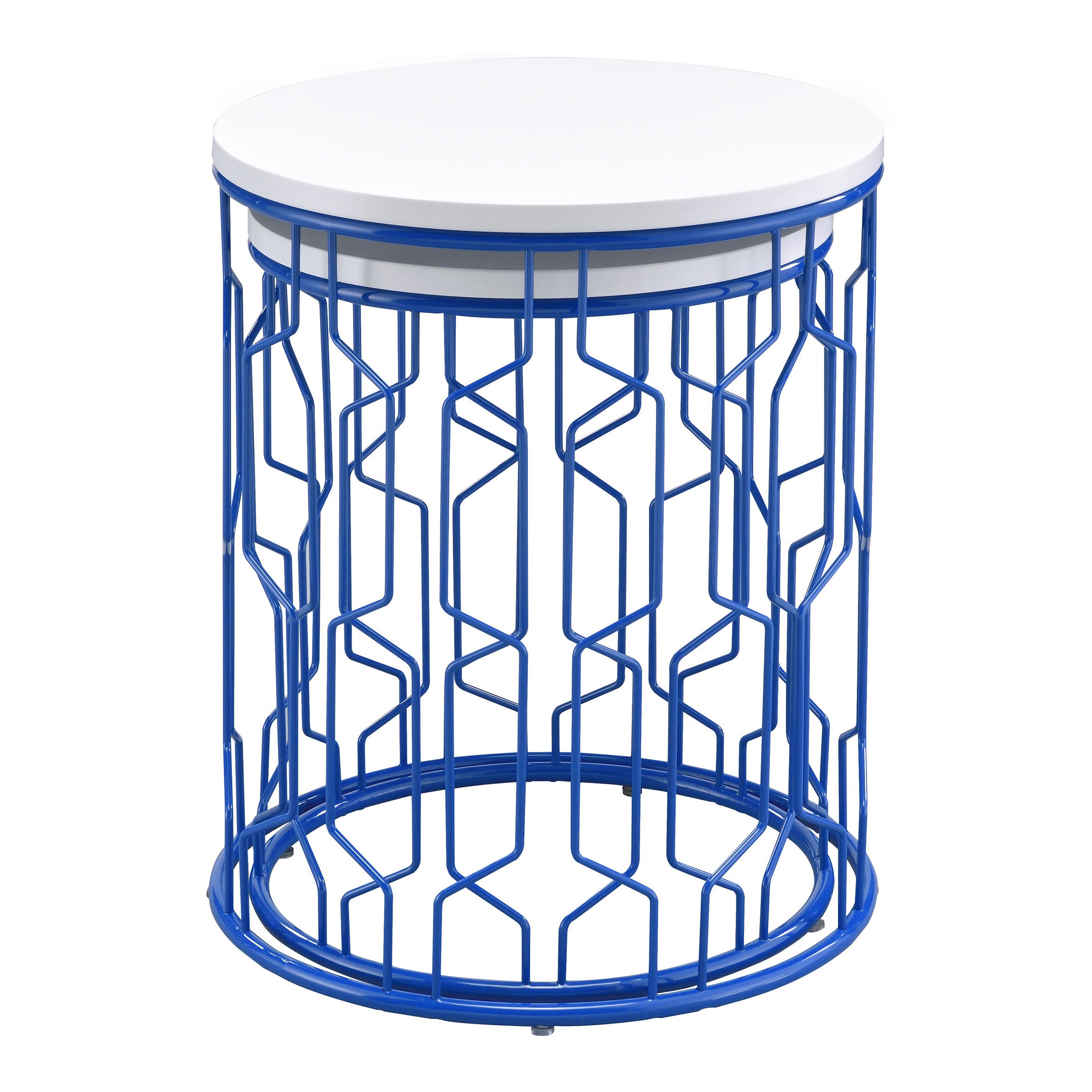 Vereira 2-Piece Nesting Tables in Blue Coating