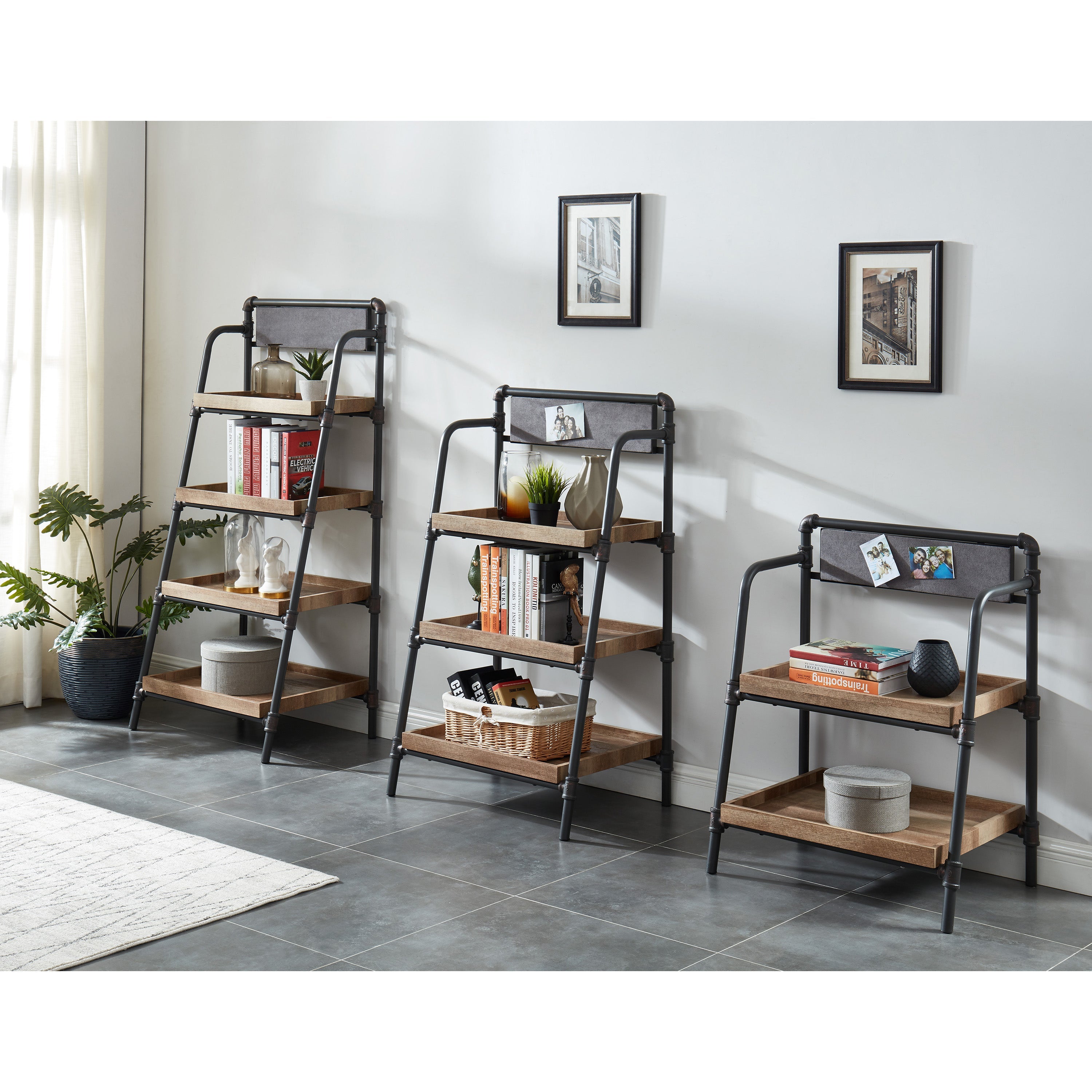 Rudson Transitional 4-Shelf Bookcase