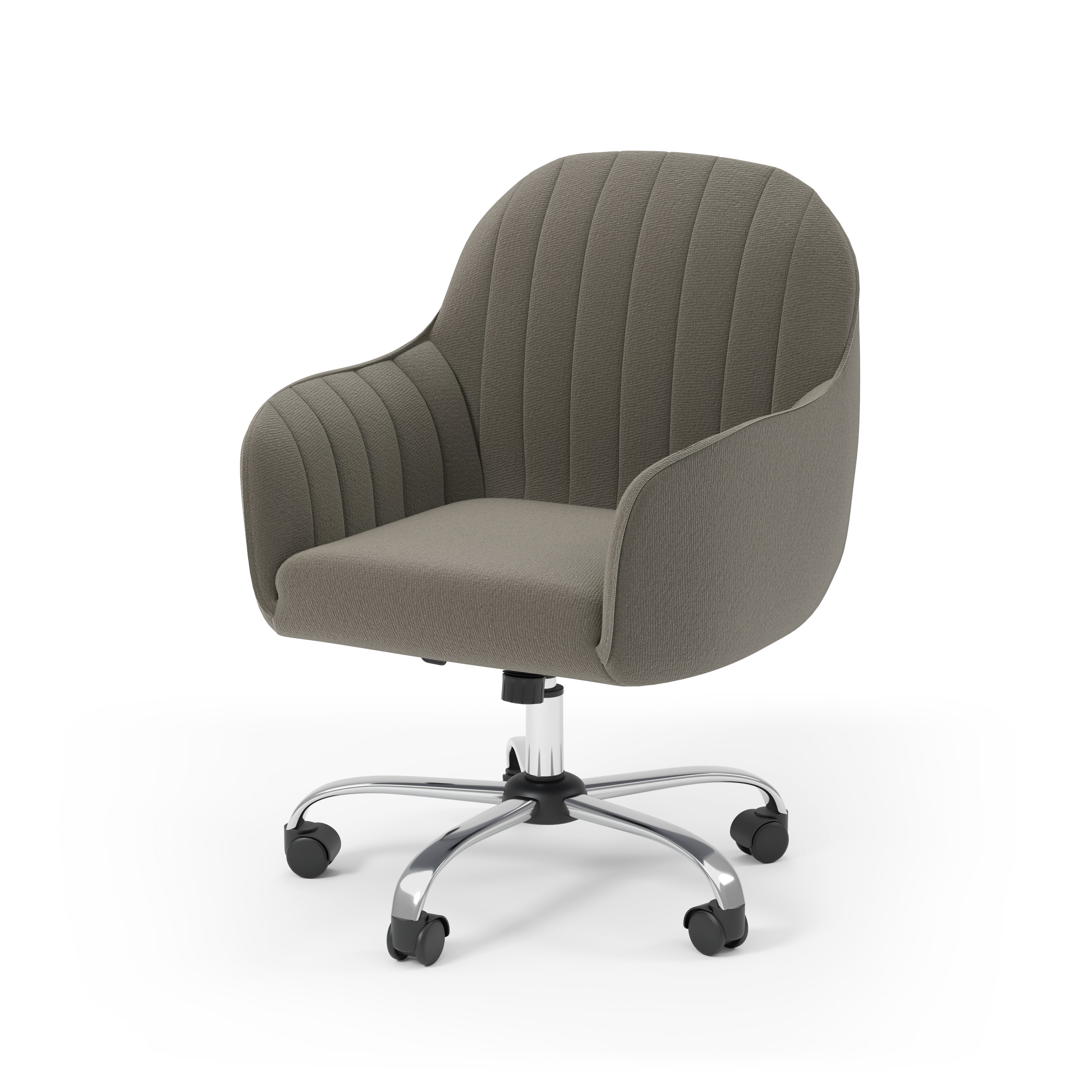 Annecy Contemporary Tufted Office Chair in Brown