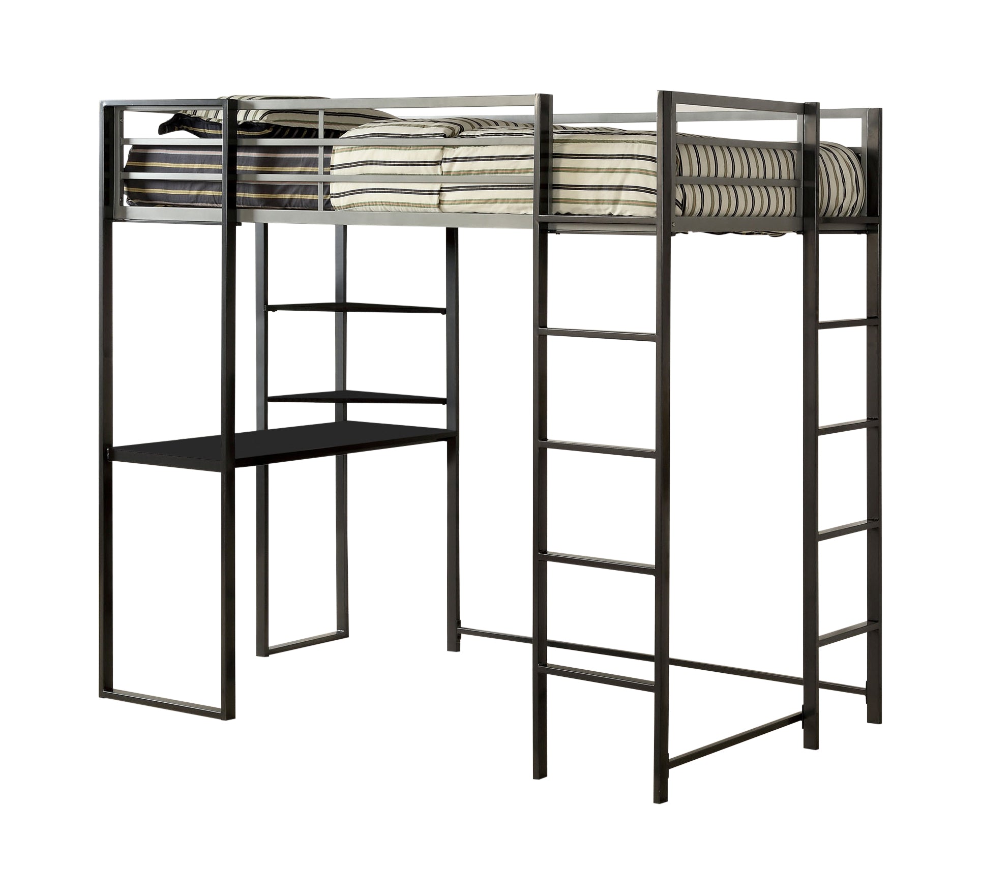 Rimil Contemporary Metal Loft Bed