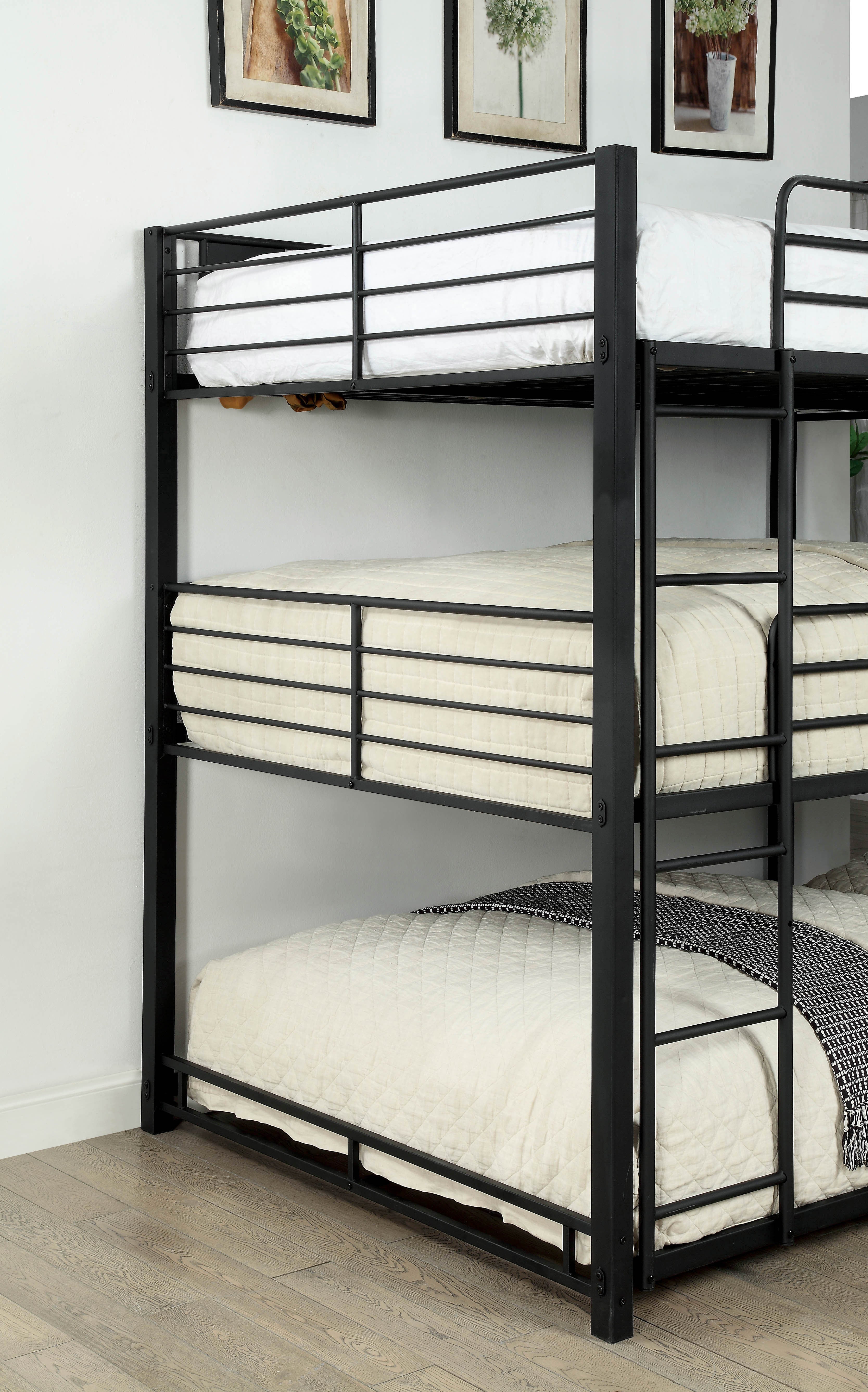 Dazza Contemporary Bunk Bed in Twin Triple