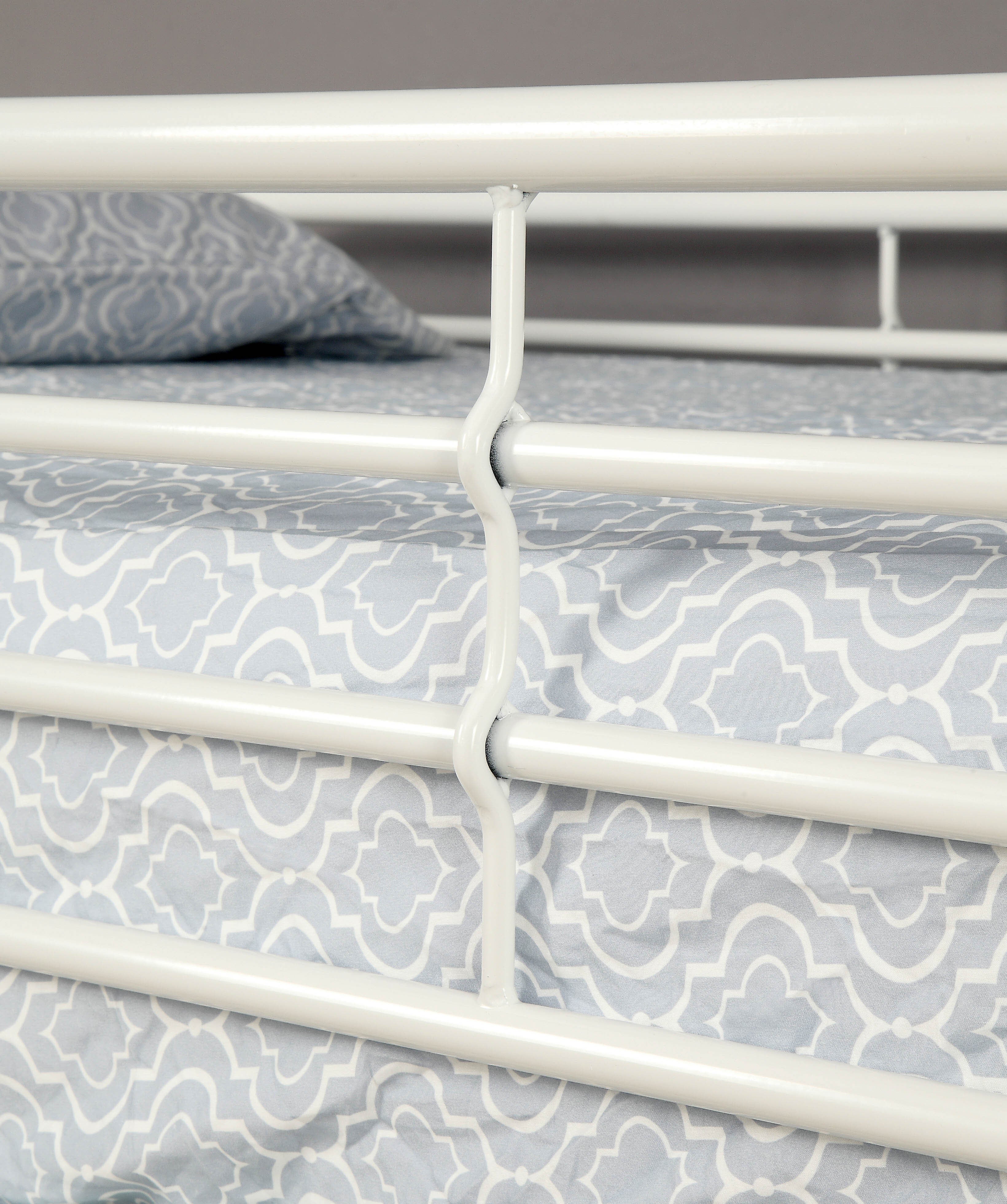 Teledona Transitional Metal Twin over Twin Bunk Bed in White