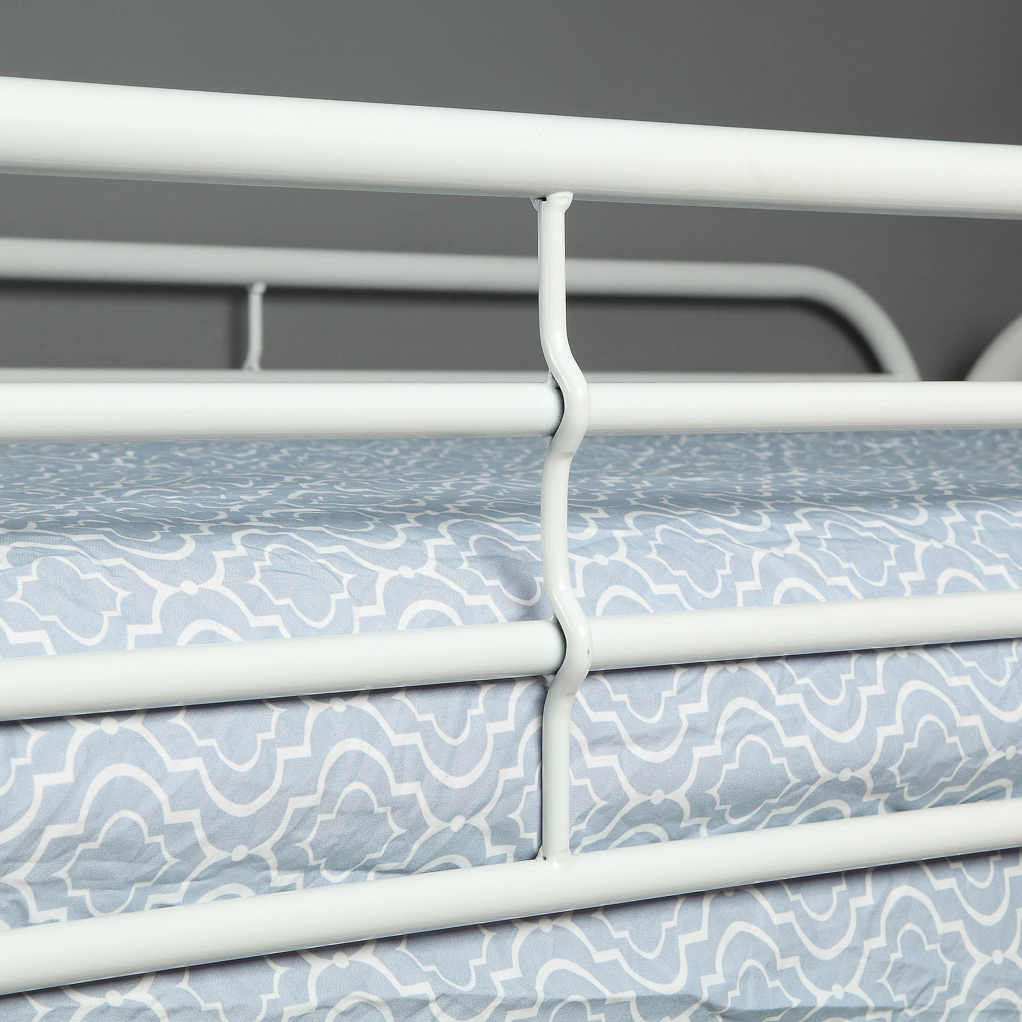 Teledona Transitional Metal Twin over Twin Bunk Bed in White