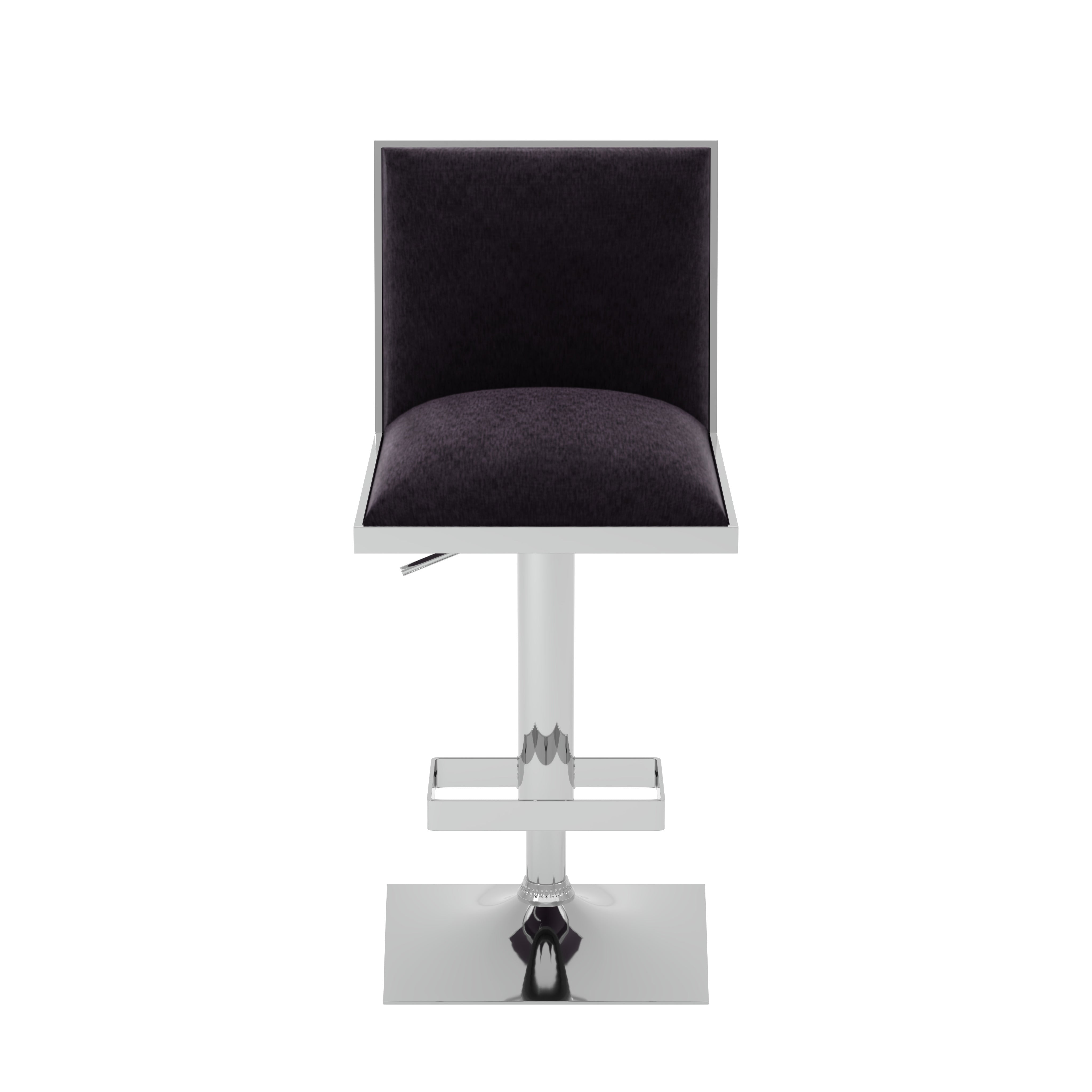 Mango Contemporary Swivel Bar Stool in Black