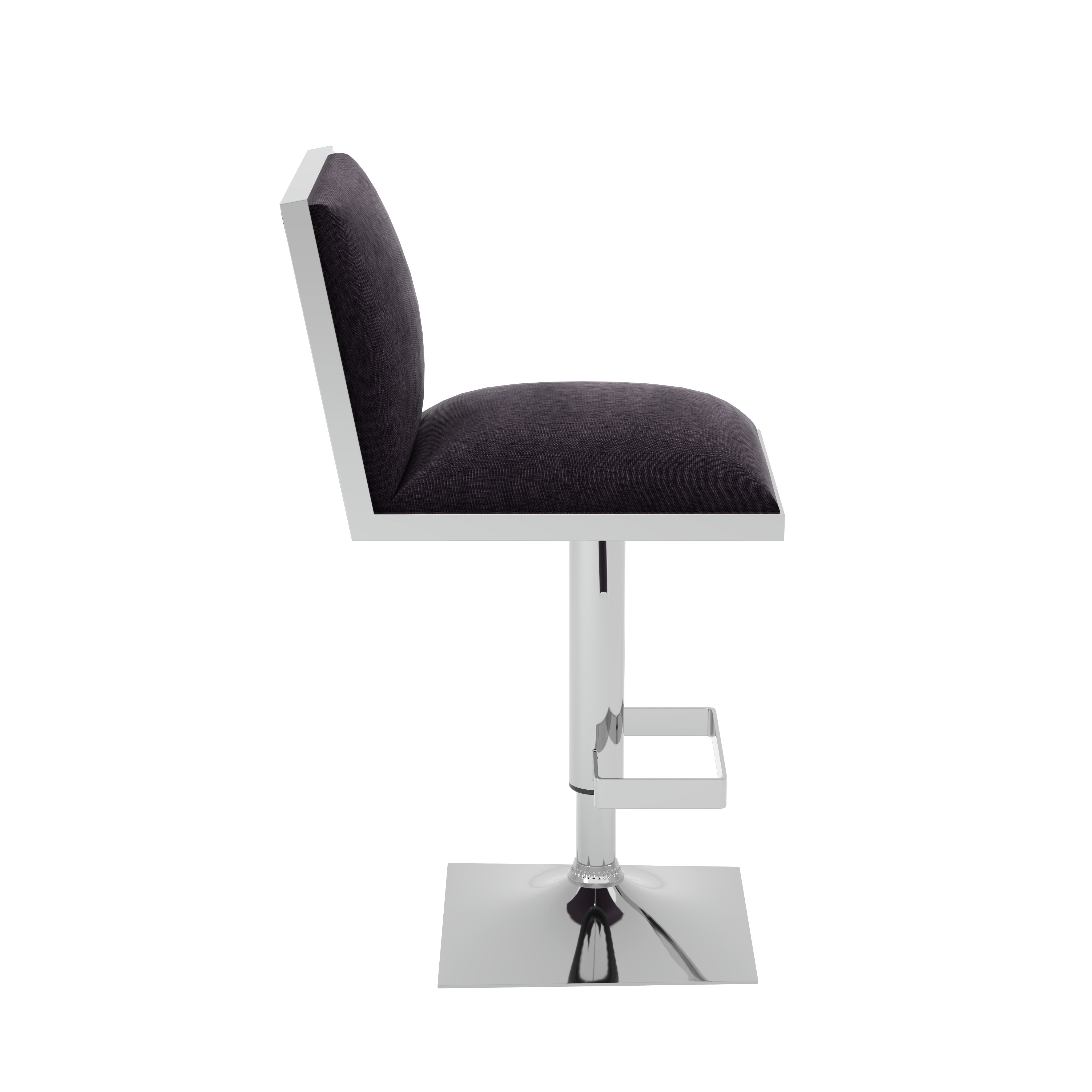 Mango Contemporary Swivel Bar Stool in Black