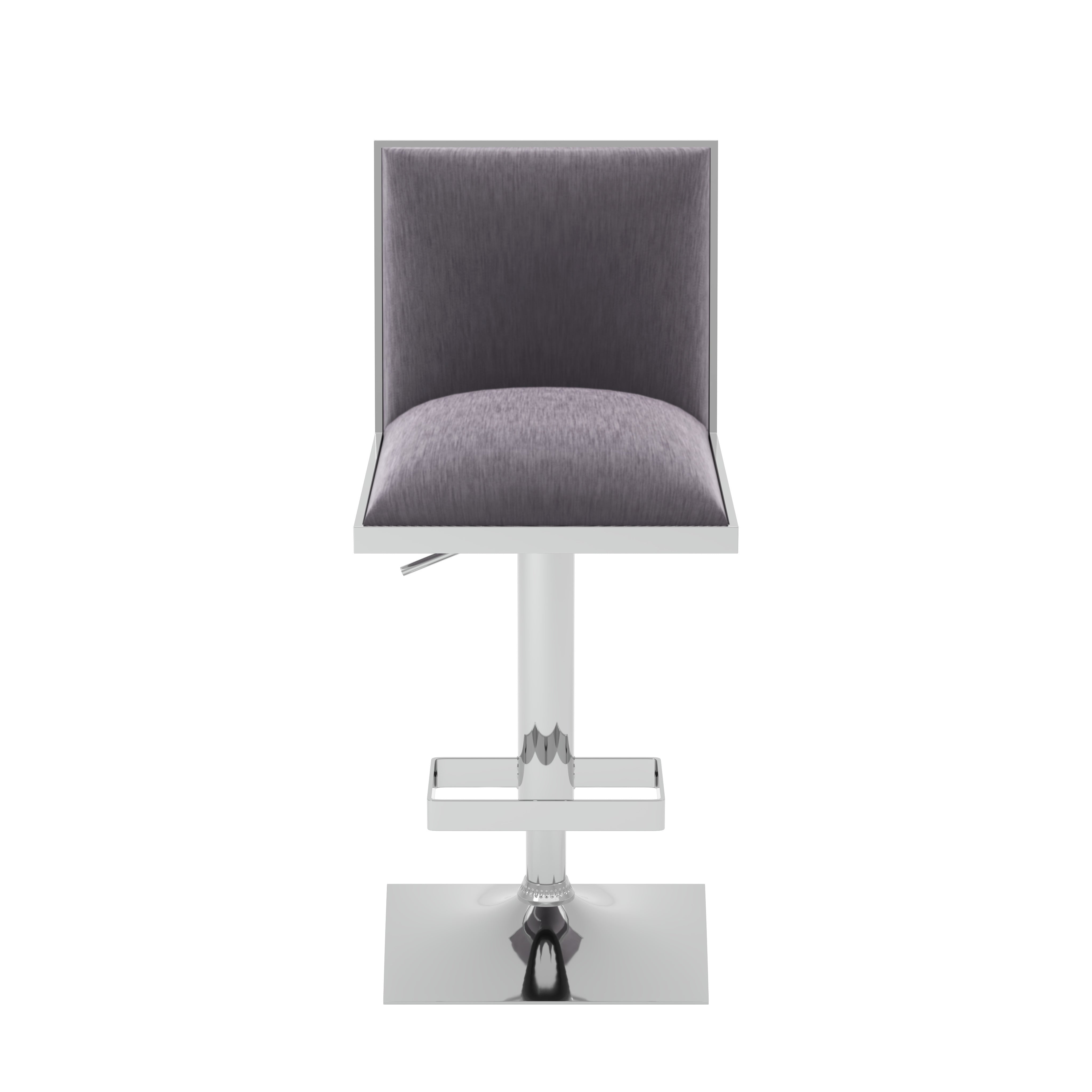 Mango Contemporary Swivel Bar Stool in Gray