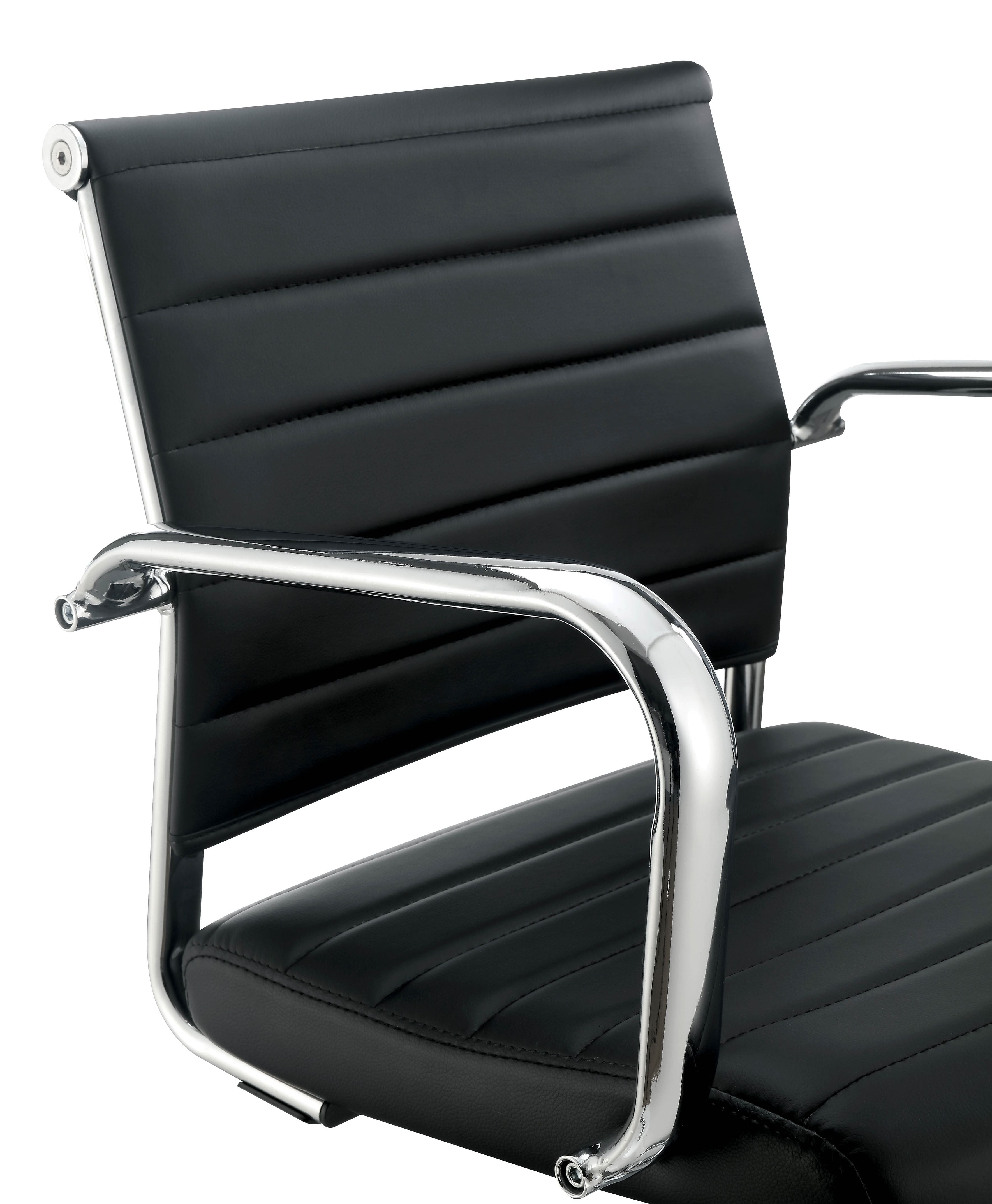 Zenah Contemporary Swivel Bar Stool in Black