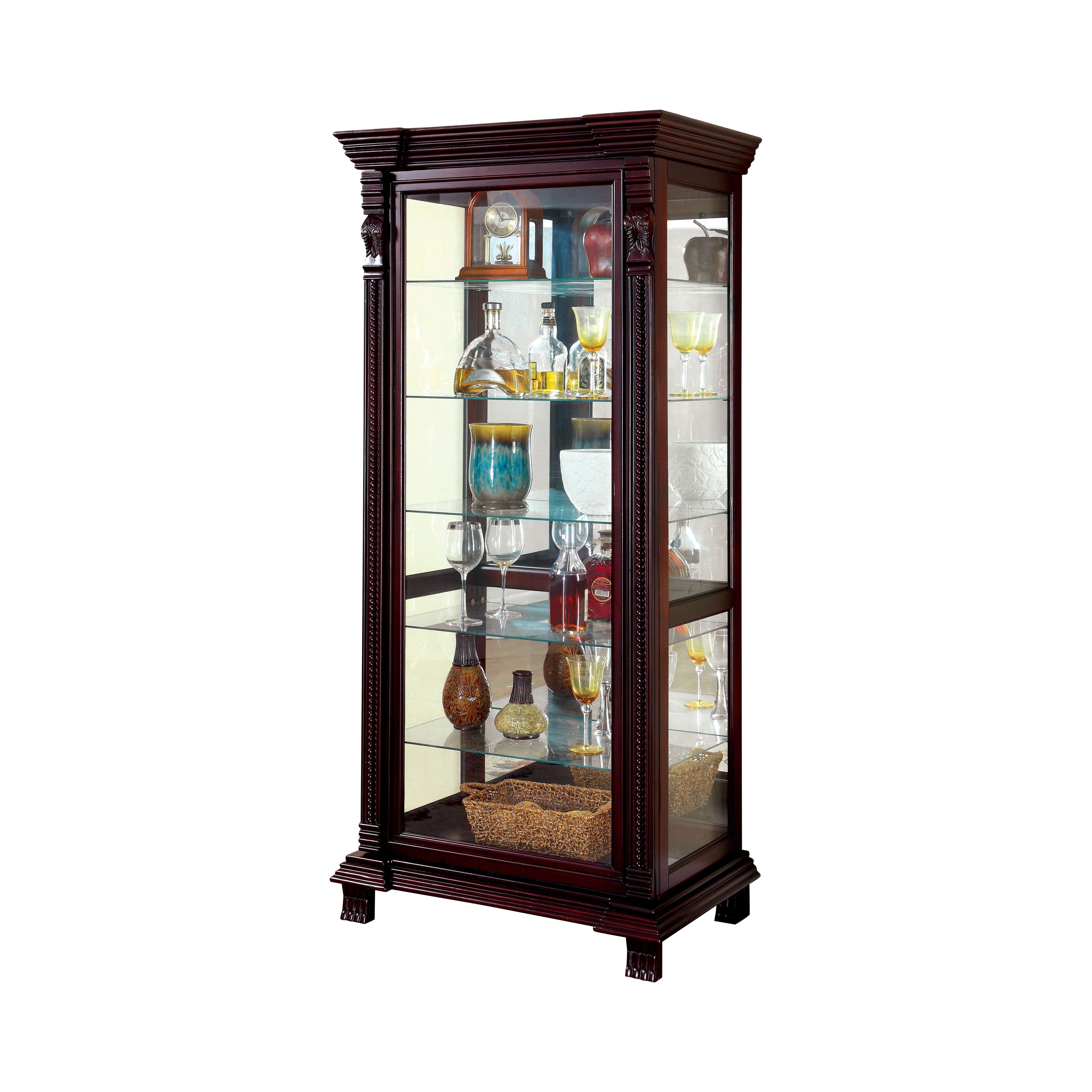 Yarni Traditional 6-Shelf Corner Home Bar