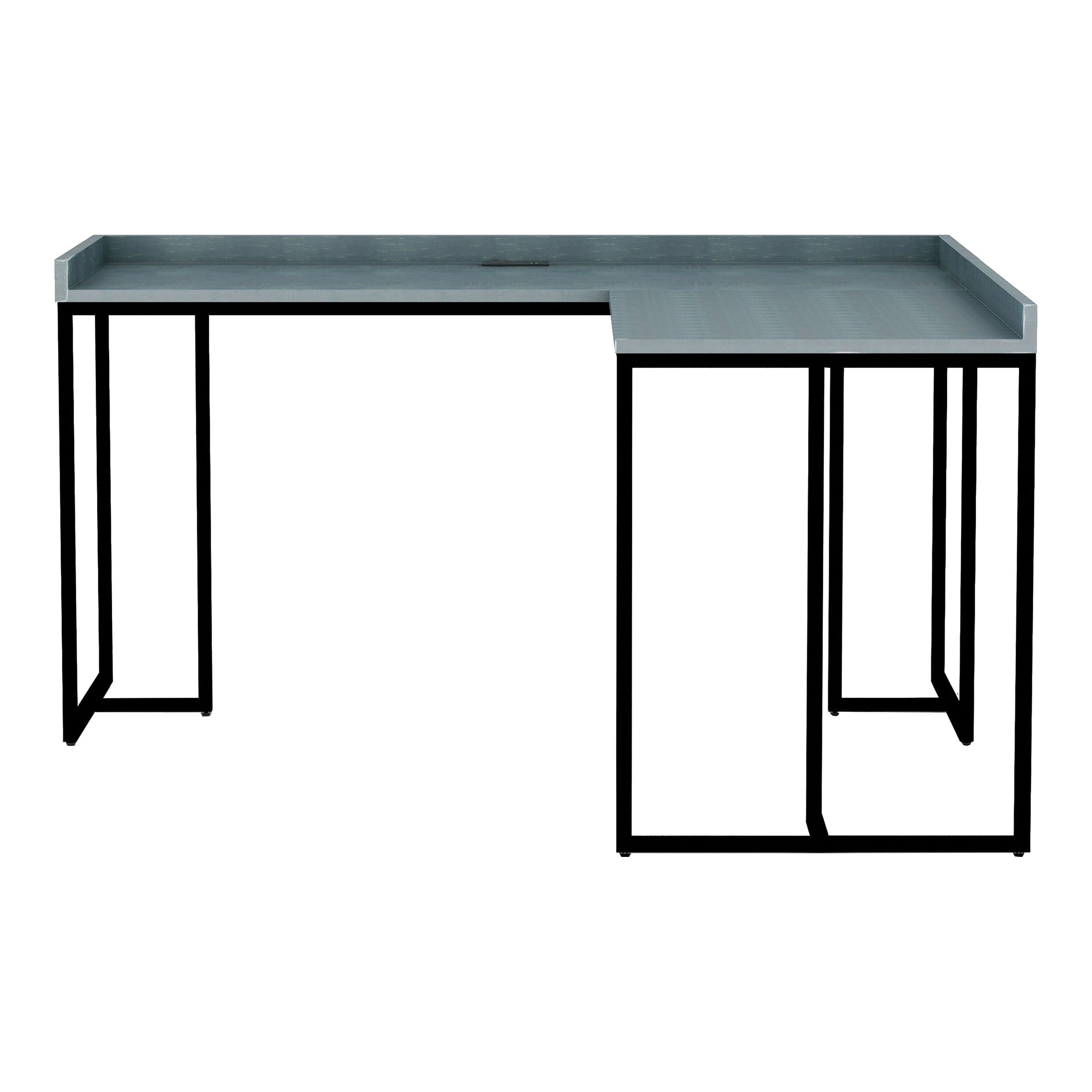 Timor L-Desk with USB Plug in Antique Gray