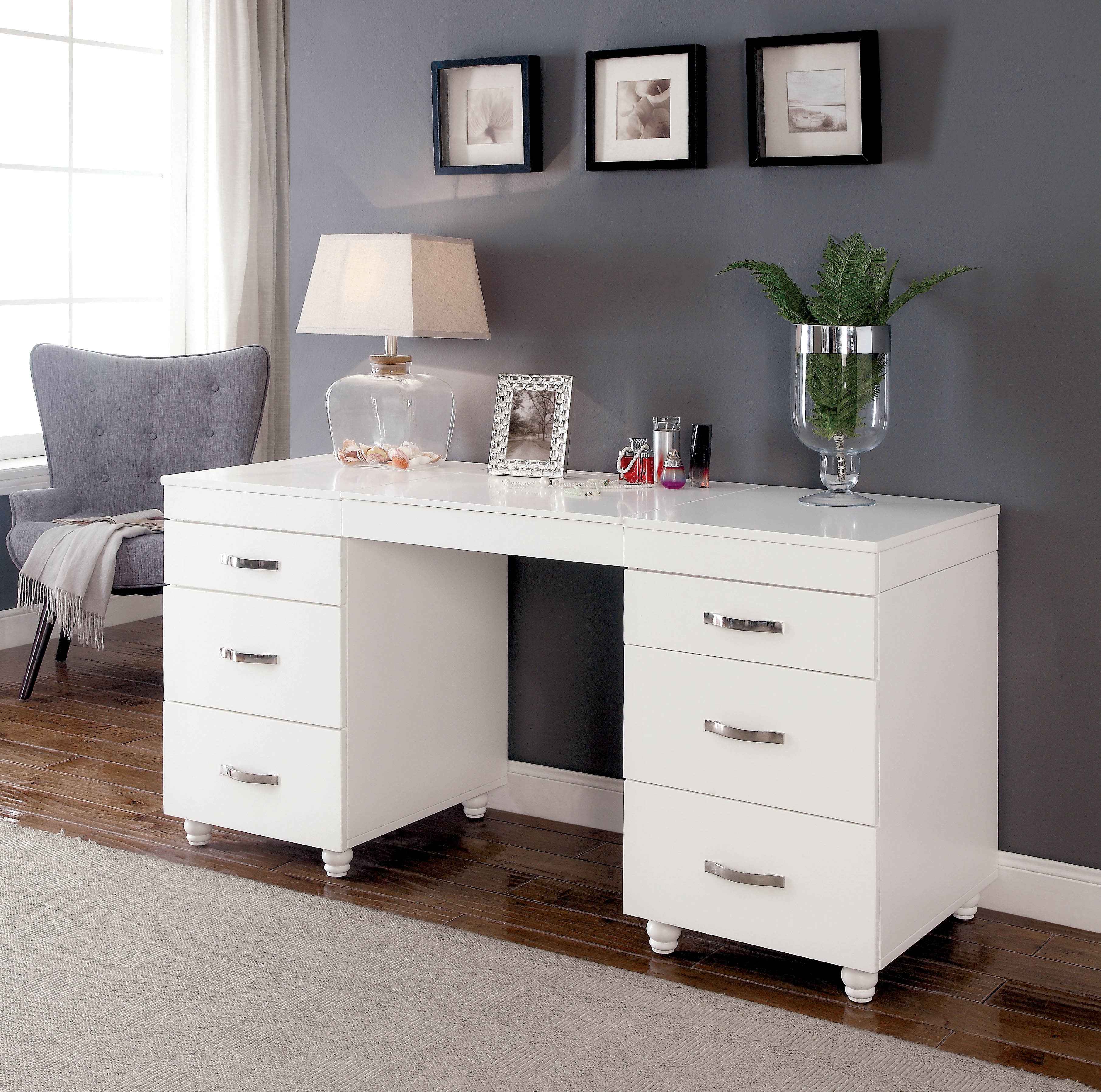 Nabi Contemporary 6-Drawer Desk