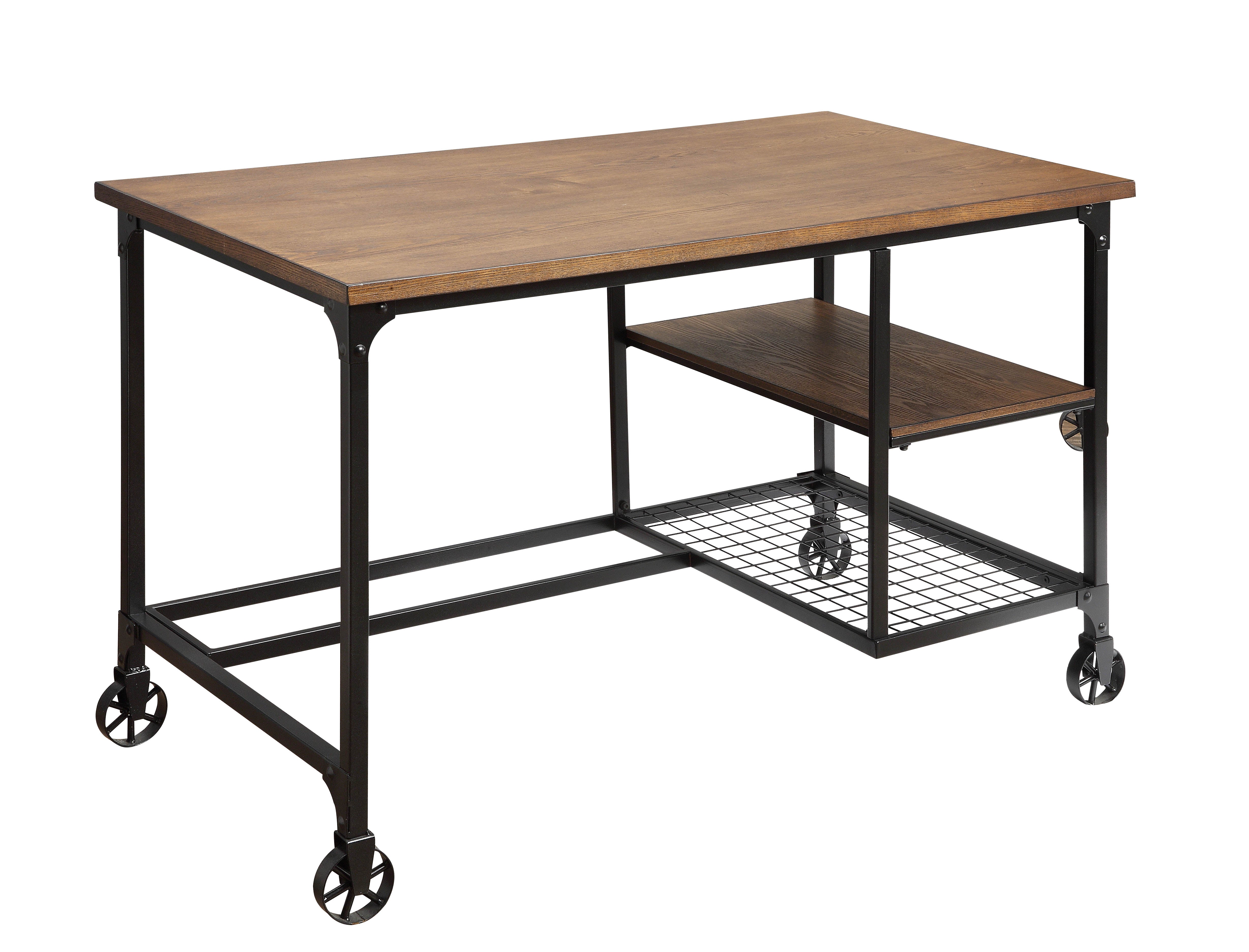 Khalo Industrial Desk with Casters