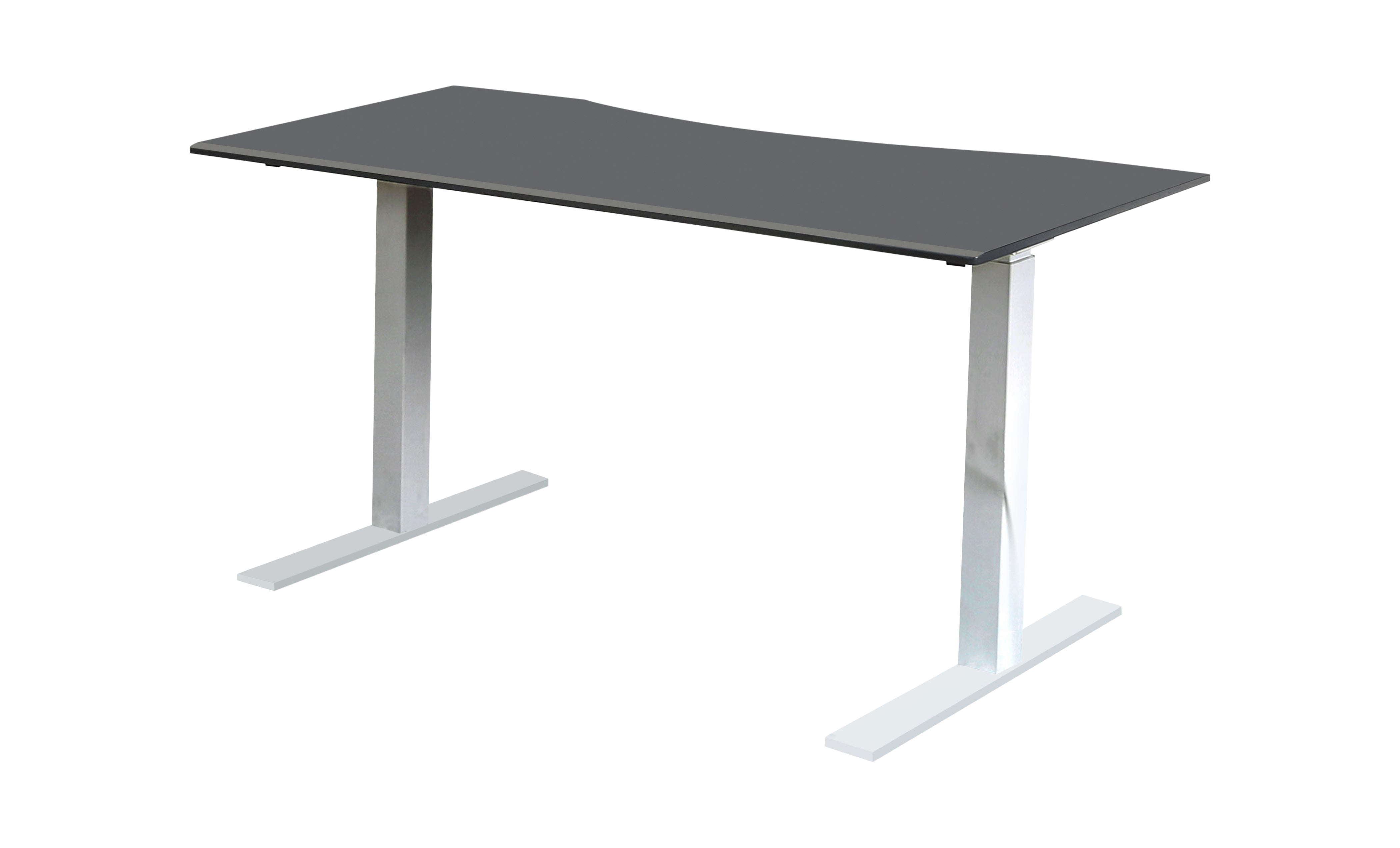 Jamboree Contemporary 59-Inch Height-Adjustable Desk in Gray