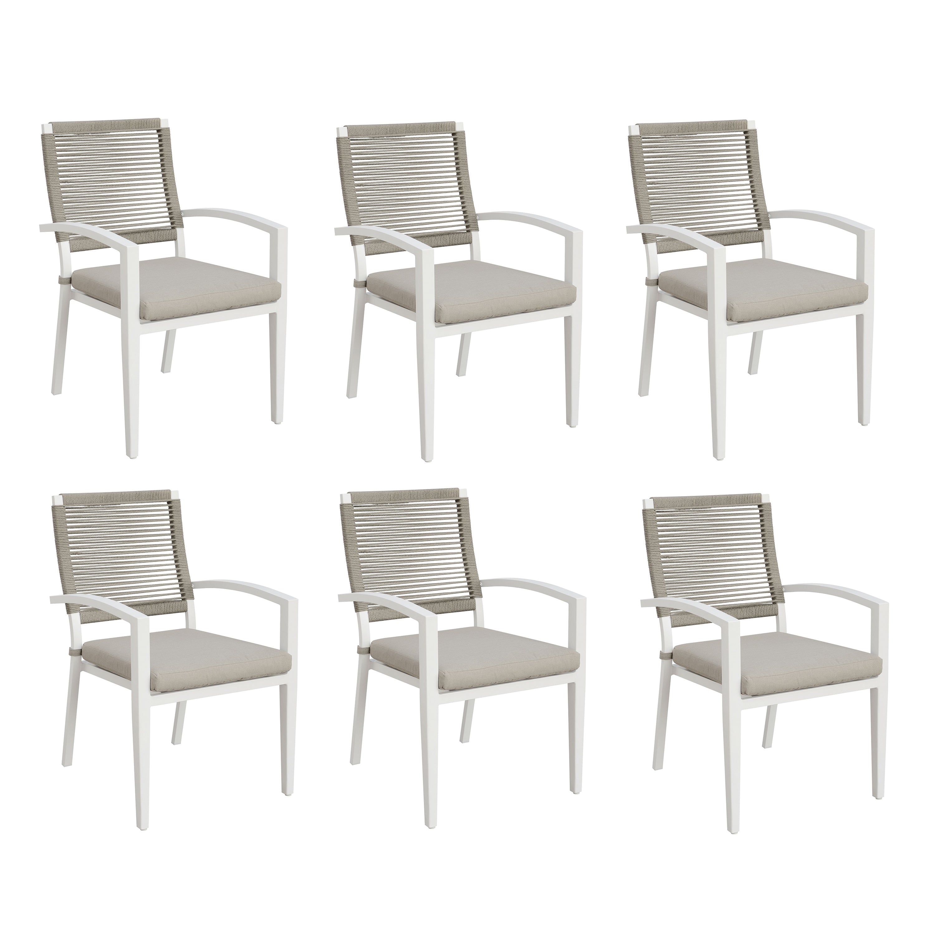 Haney Patio Arm Chairs (Set of 6)