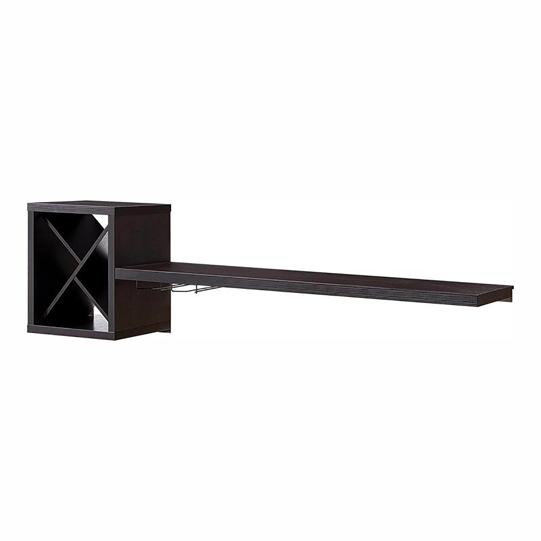 Reichart Wall-Mounted Wine Rack in Espresso