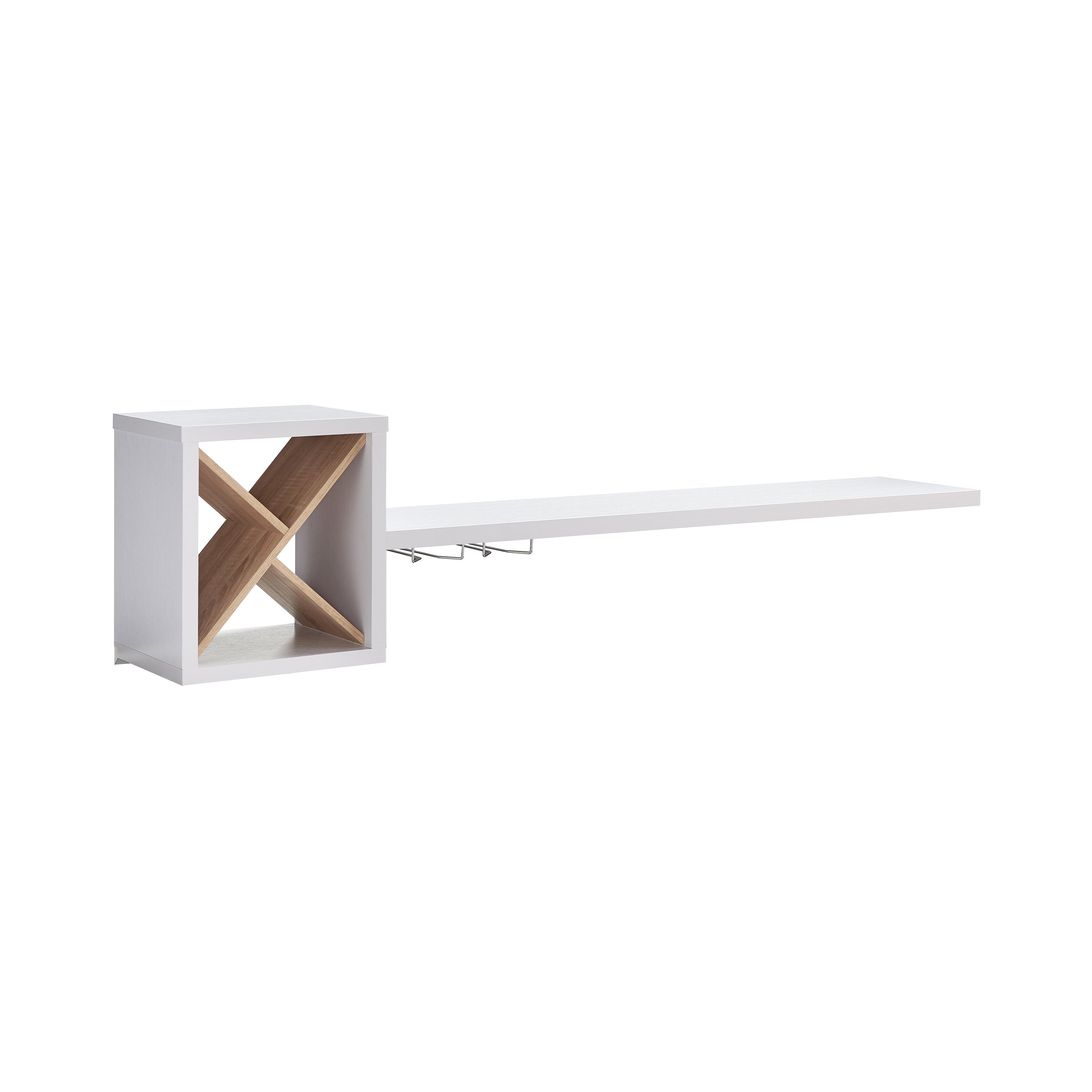 Reichart Wall-Mounted Wine Rack in White