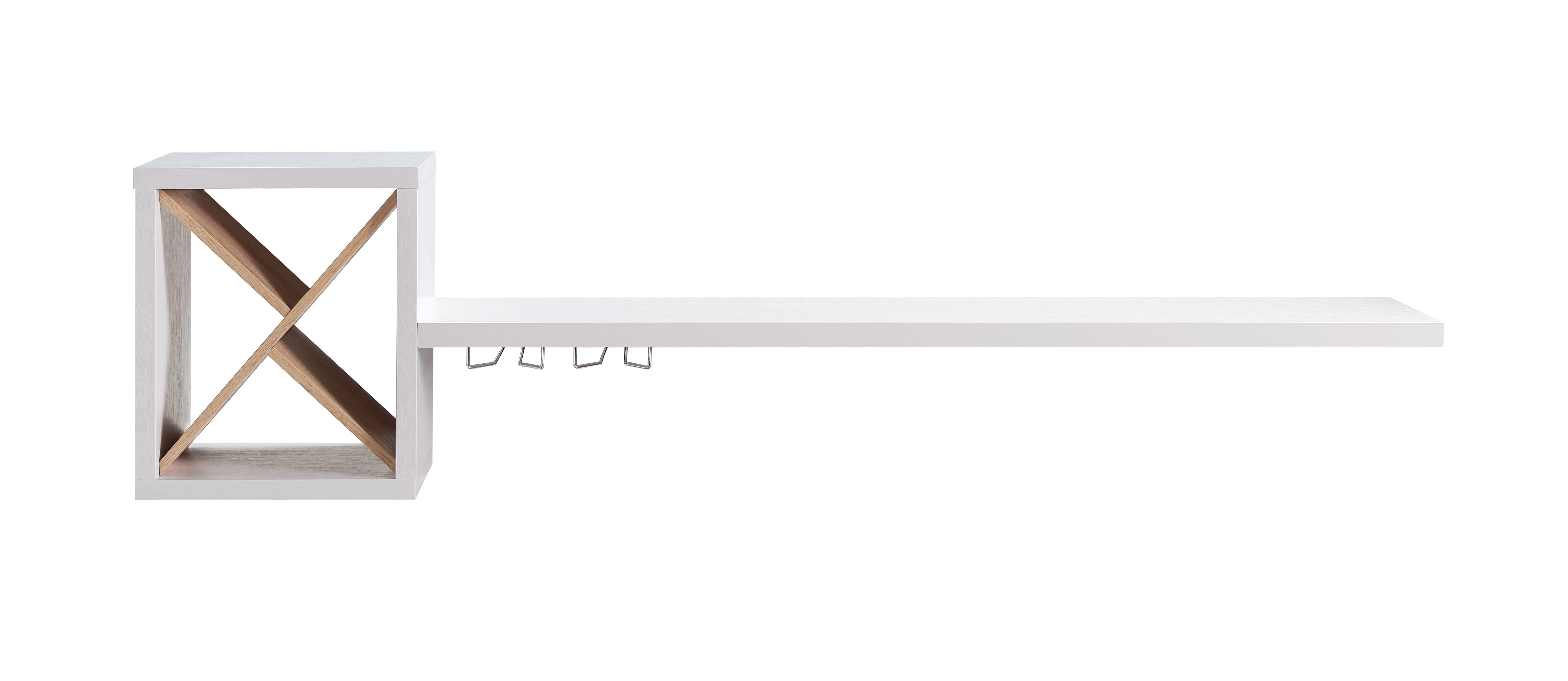 Reichart Wall-Mounted Wine Rack in White