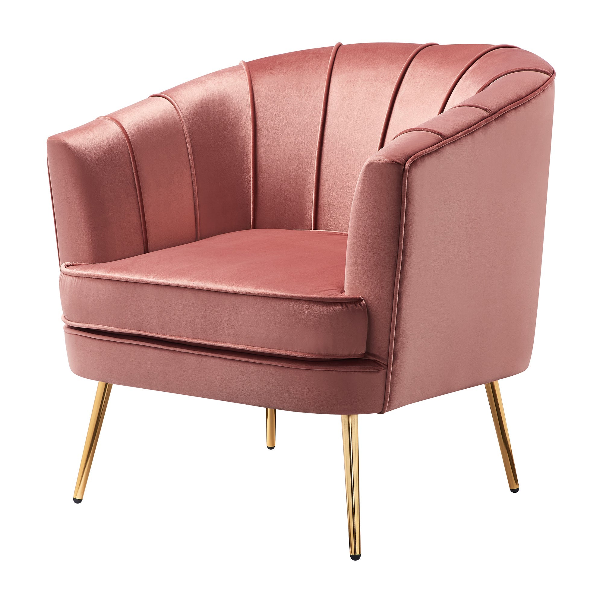 Elvie Upholstered Accent Chair in Orange