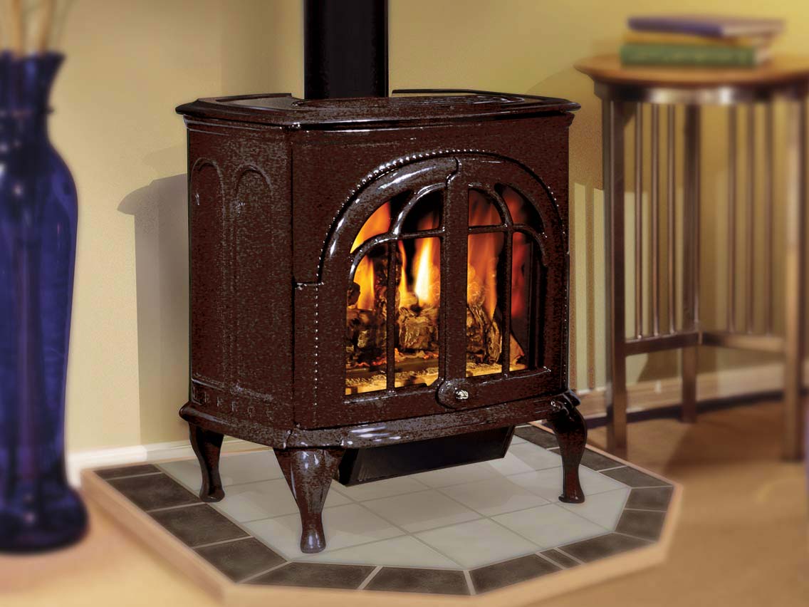 Iron Strike Serefina Freestanding Direct Vent Cast Iron Gas Stove