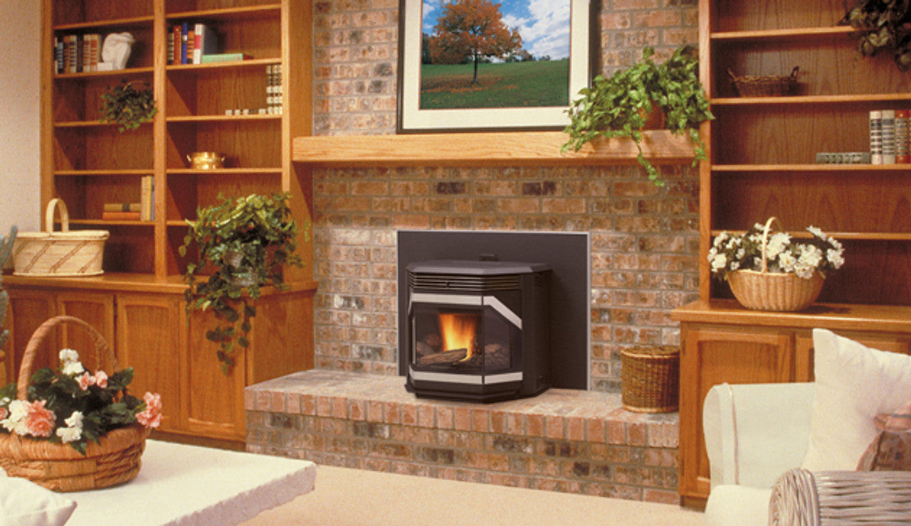 Iron Strike Winslow PI40GL 36" Traditional Cast-Iron modern Pellet Fireplace Insert