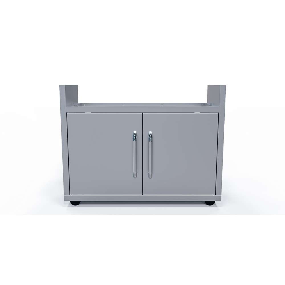 Le Griddle The Big Texan 41” Freestanding Gas Griddle with Cart, 3 Burners, Dual Plate Surface & Fold-Down Side Shelves