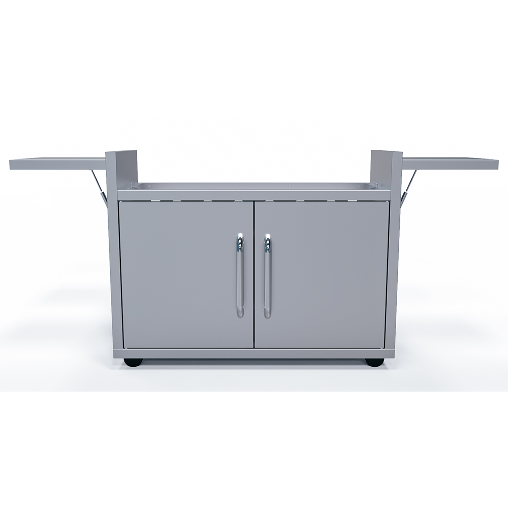 Le Griddle The Big Texan 41” Freestanding Gas Griddle with Cart, 3 Burners, Dual Plate Surface & Fold-Down Side Shelves