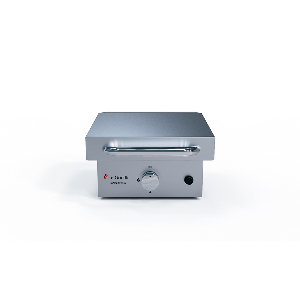 Le Griddle Wee 16” Stainless Steel Gas Griddle with Dual Plate Cooking Surface and Lid