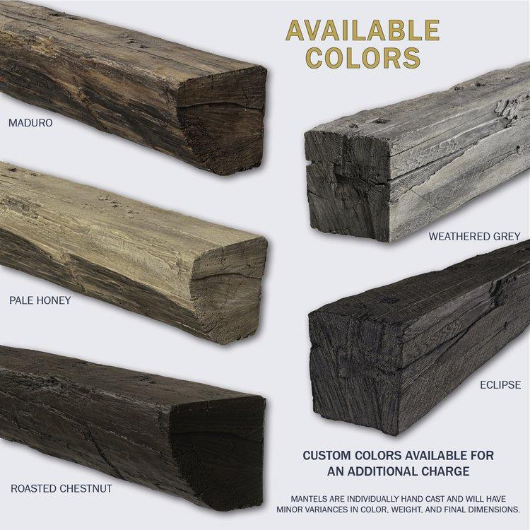 Lexington Hearth Cabin Pine 72" Hand-Painted Non-Combustible Maduro Mantel Shelf Kit
