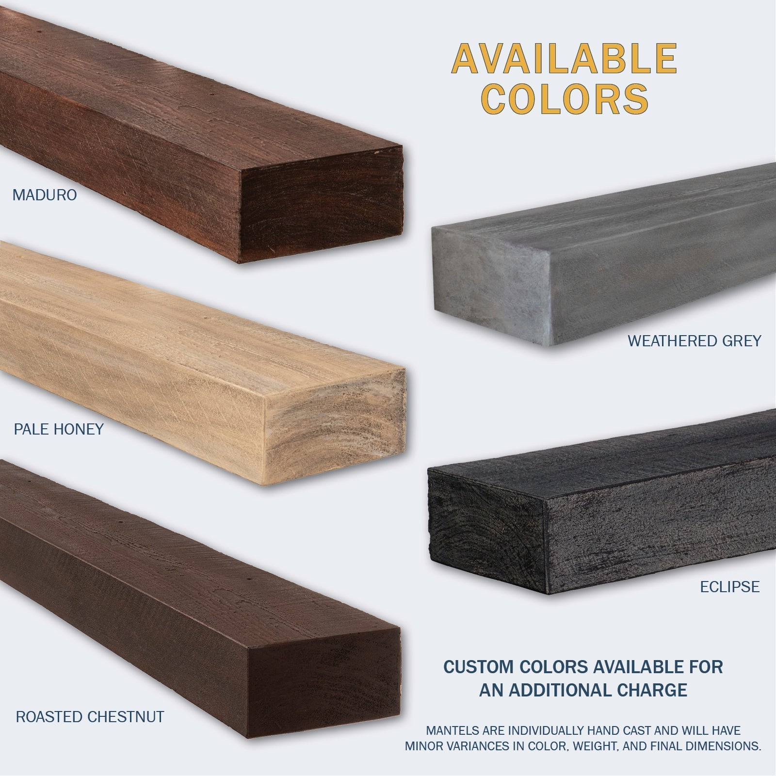 Lexington Hearth Flat Sawn Beam 60" Hand-Painted Non-Combustible Maduro Mantel Shelf Kit