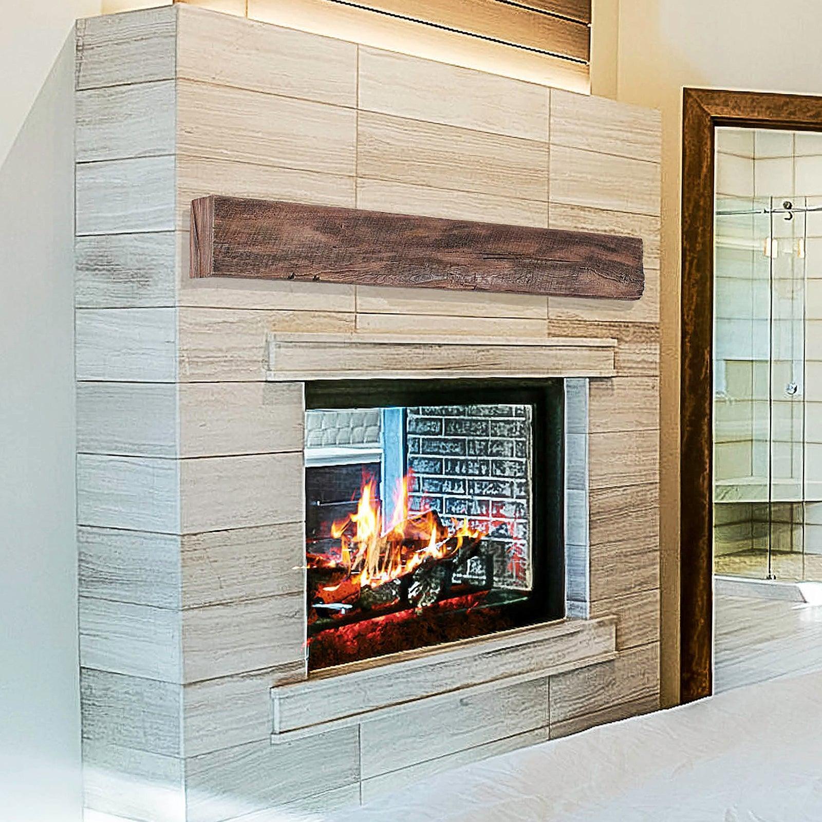 Lexington Hearth Grist Mill 72" Handcrafted Non-Combustible Maduro Mantel Shelf Kit