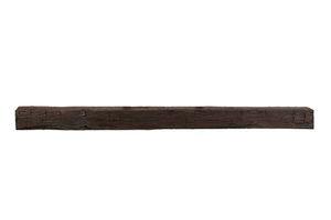 Lexington Hearth Hayloft Beam 60" Handcrafted Non-Combustible Roasted Chestnut Mantel Shelf Kit